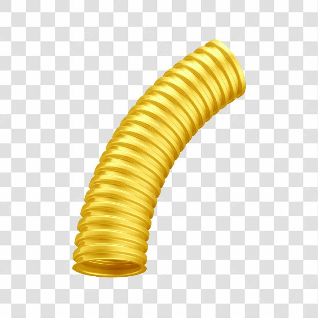 Icone Tubo Dourado PNG com fundo transparente