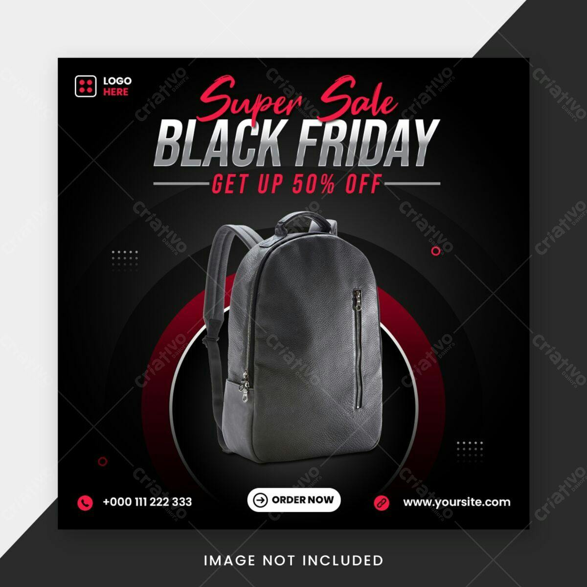 Post para Black Friday PSD Editável