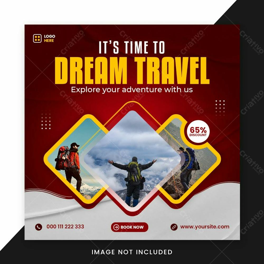 Dream Travel Agency Social Media Instagram Post Banner Template Design