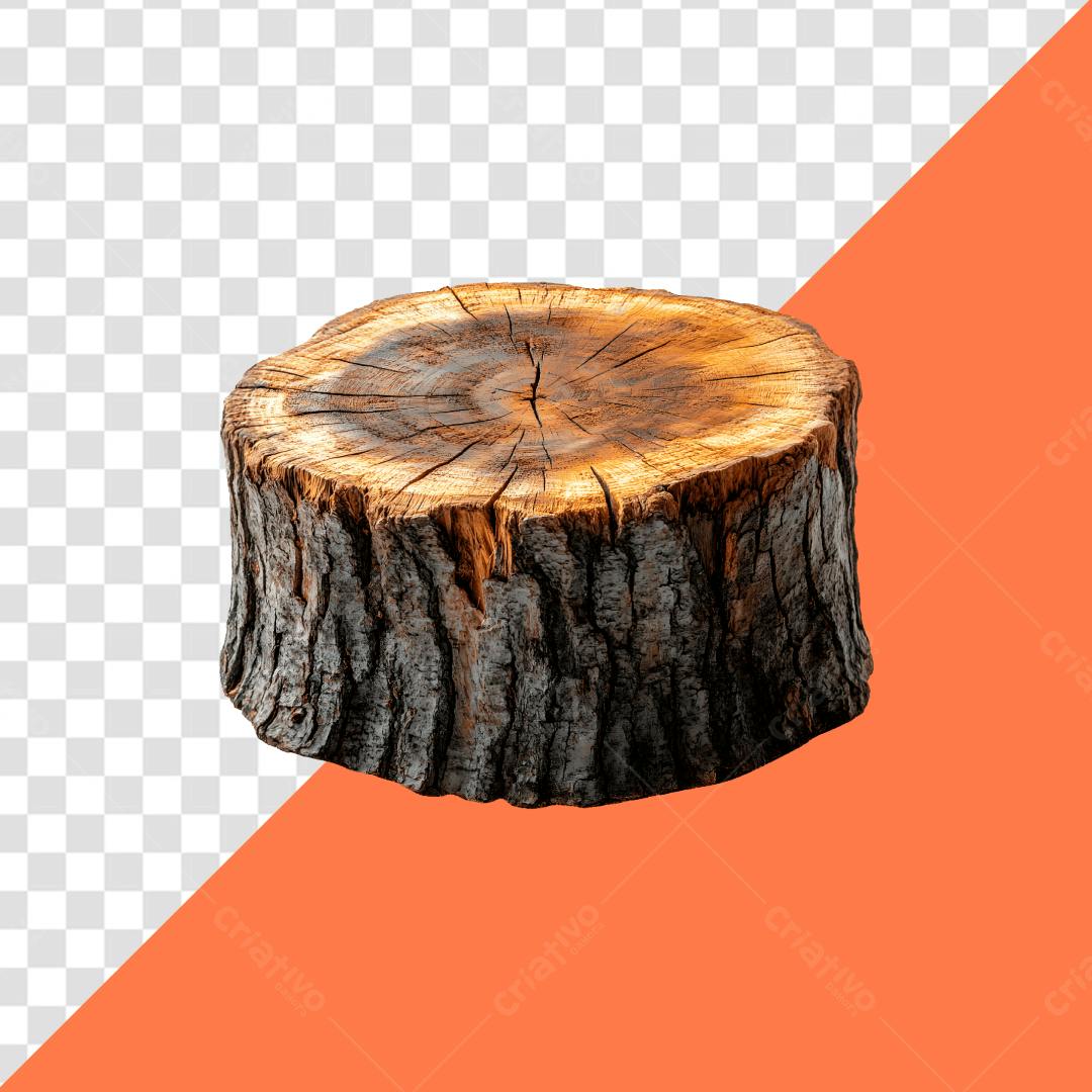Icone Madeira Toco de Árvore PNG com fundo transparente