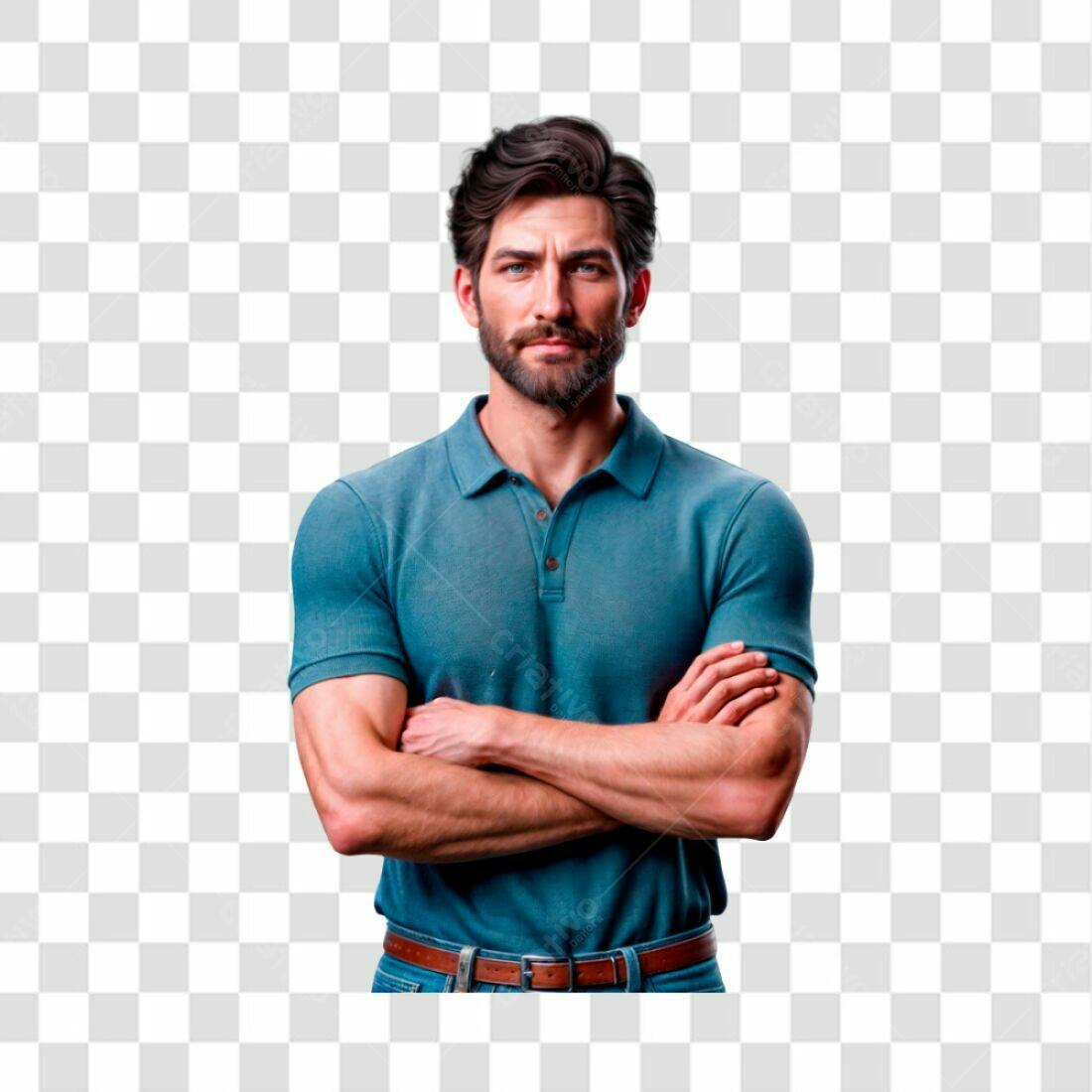 Icone Homem Braços Cruzados PNG com fundo transparente