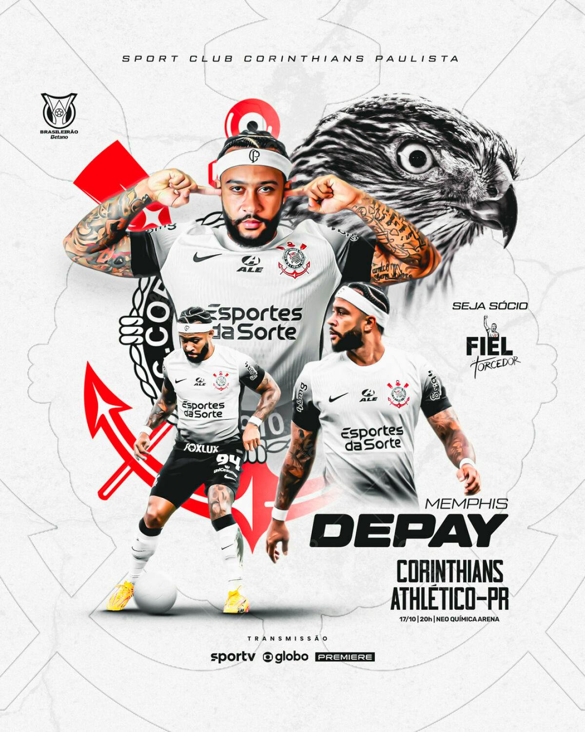 Flyer Corinthians x Athlético-PR PSD Editável
