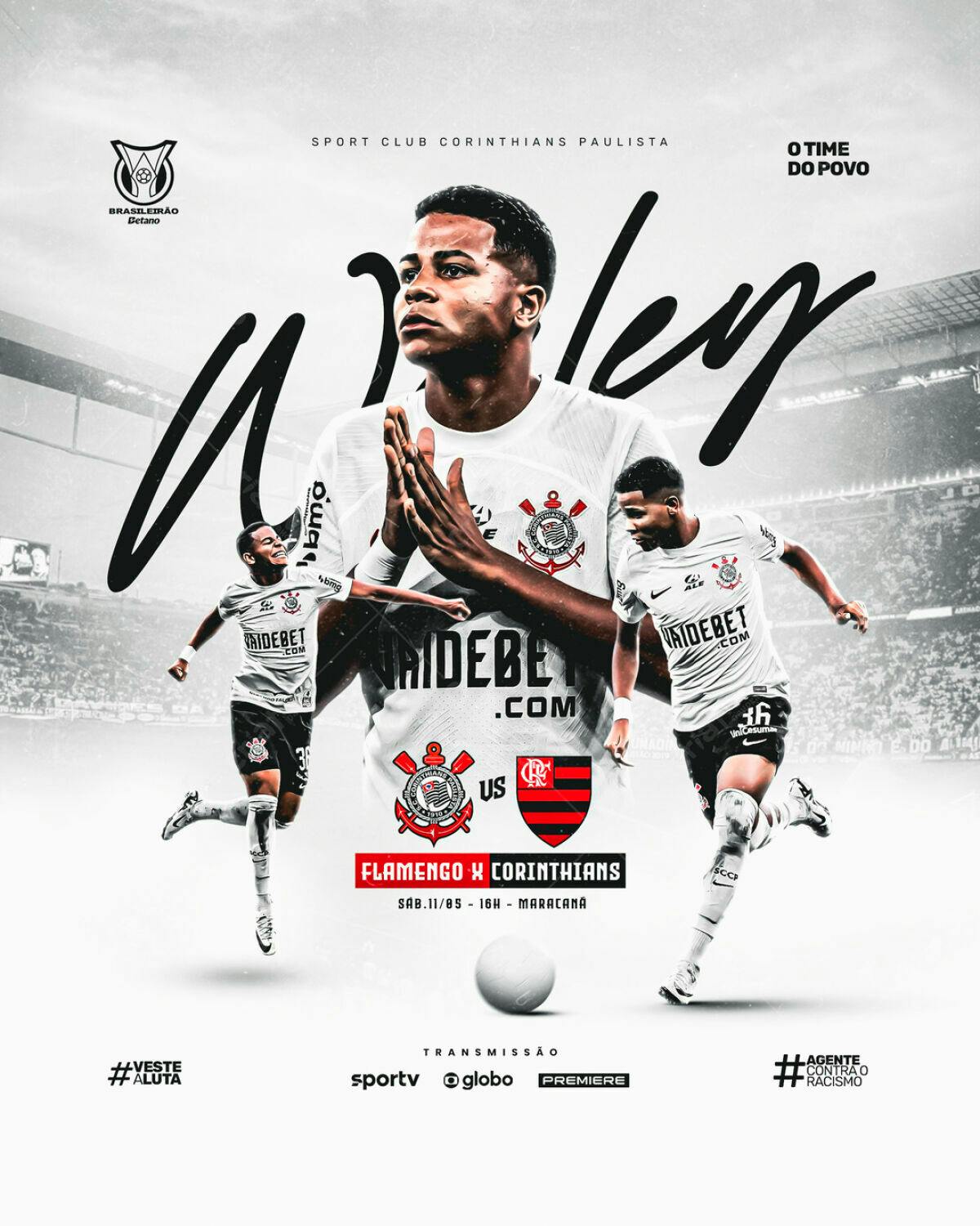 Flyer Flamengo x Corinthians PSD Editável
