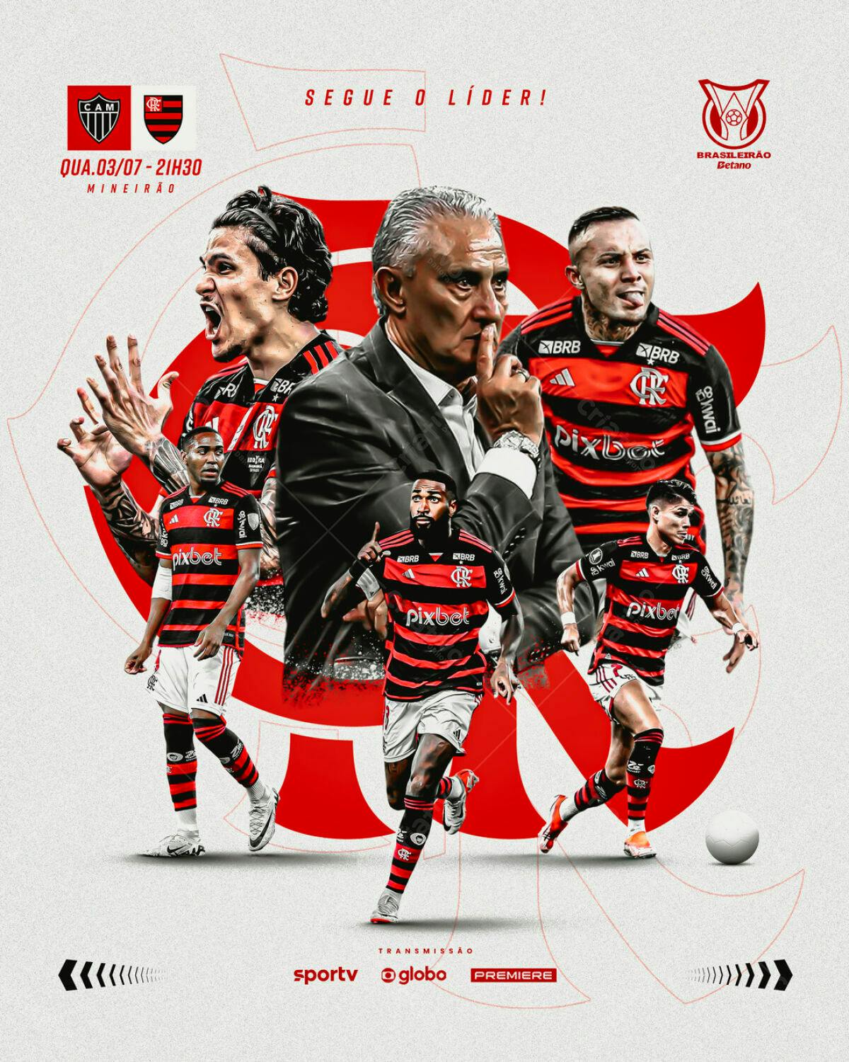 Flyer Flamengo x América-MG PSD Editável