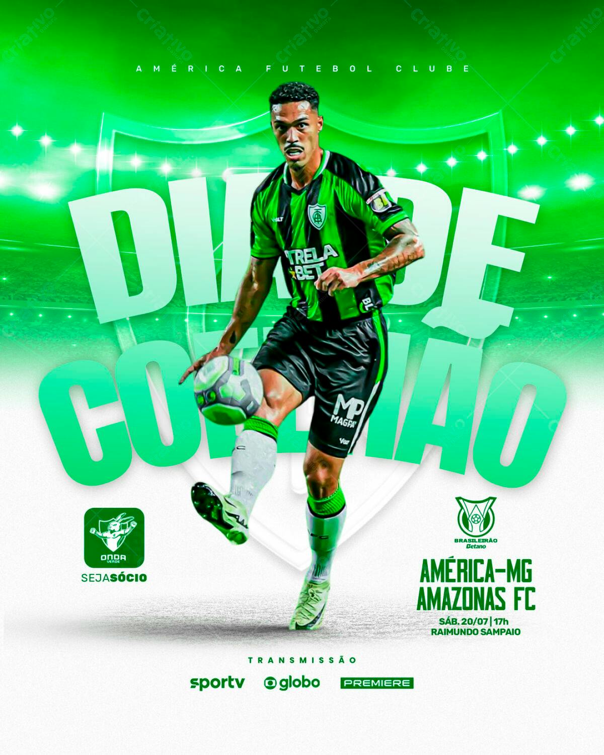 Flyer América x Amazonas PSD Editável