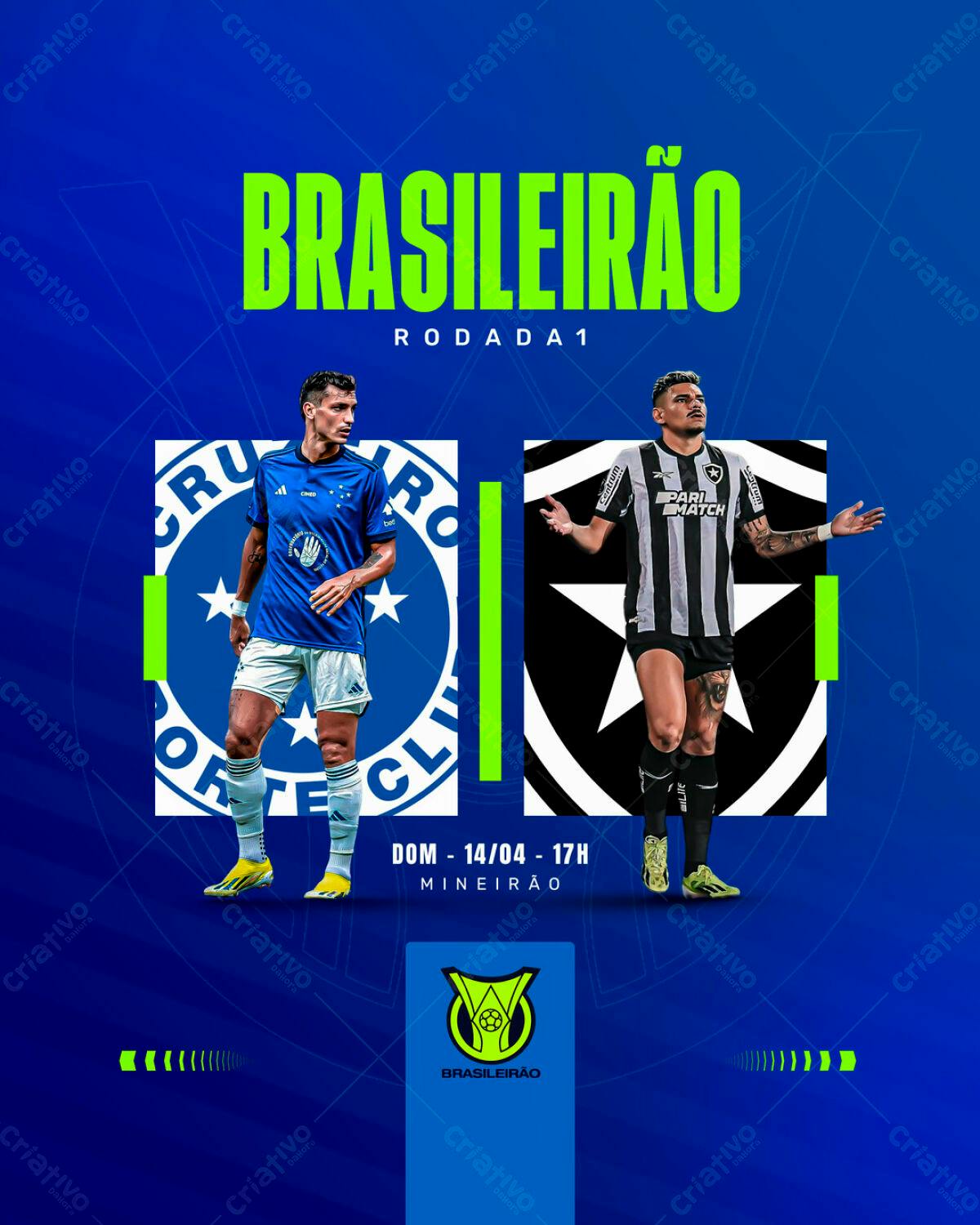 Flyer Brasileirão Rodada 1 PSD Editável