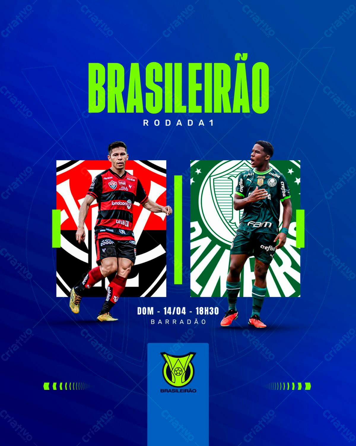 Flyer Brasileirão - Rodada 1 PSD Editável