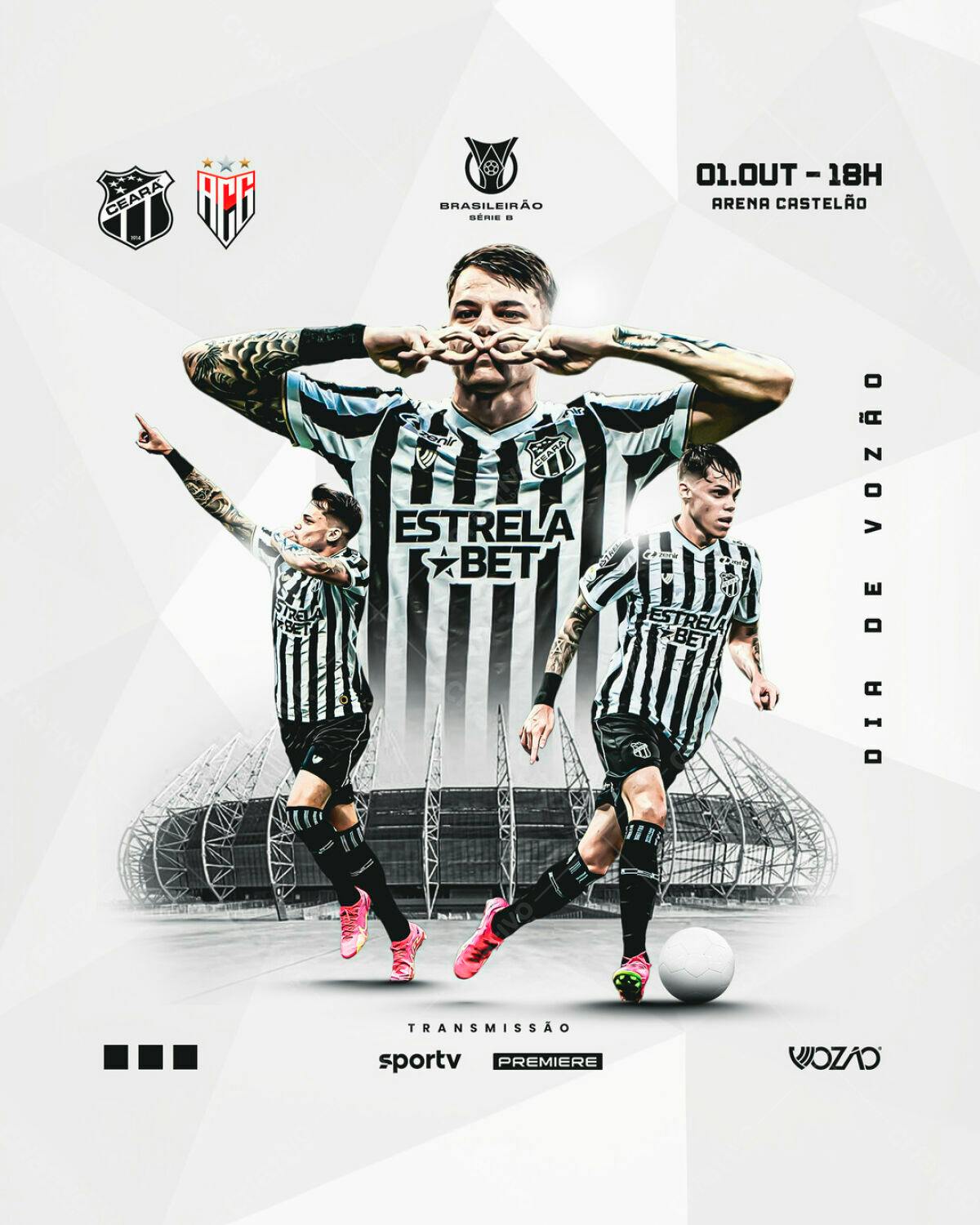 Flyer Jogo Ceará x ABC PSD Editável