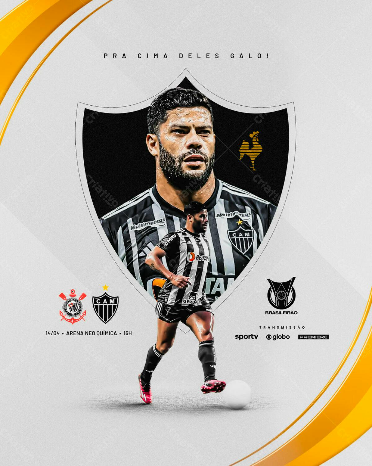 Flyer Jogo de Futebol PSD Editável