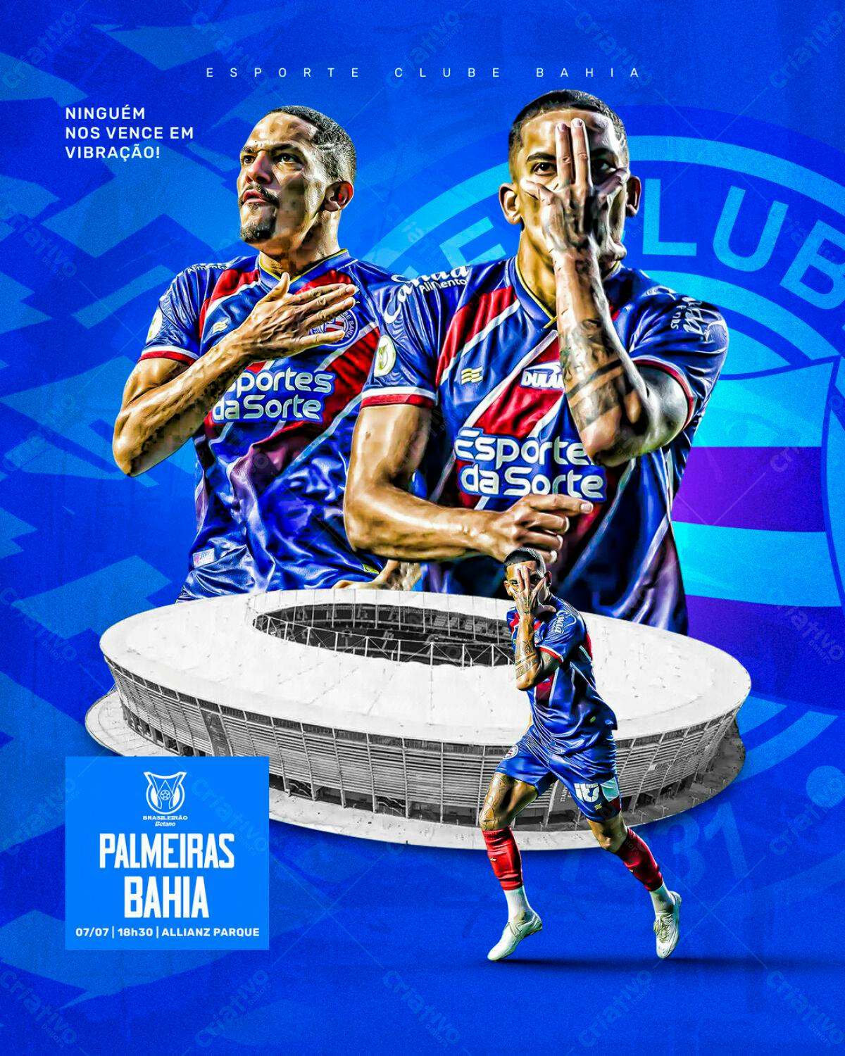 Flyer Palmeiras x Bahia PSD Editável
