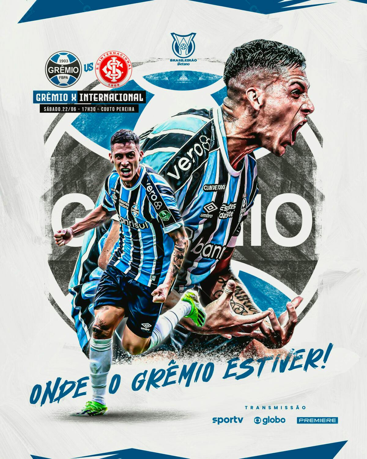 Flyer Grêmio x Internacional PSD Editável