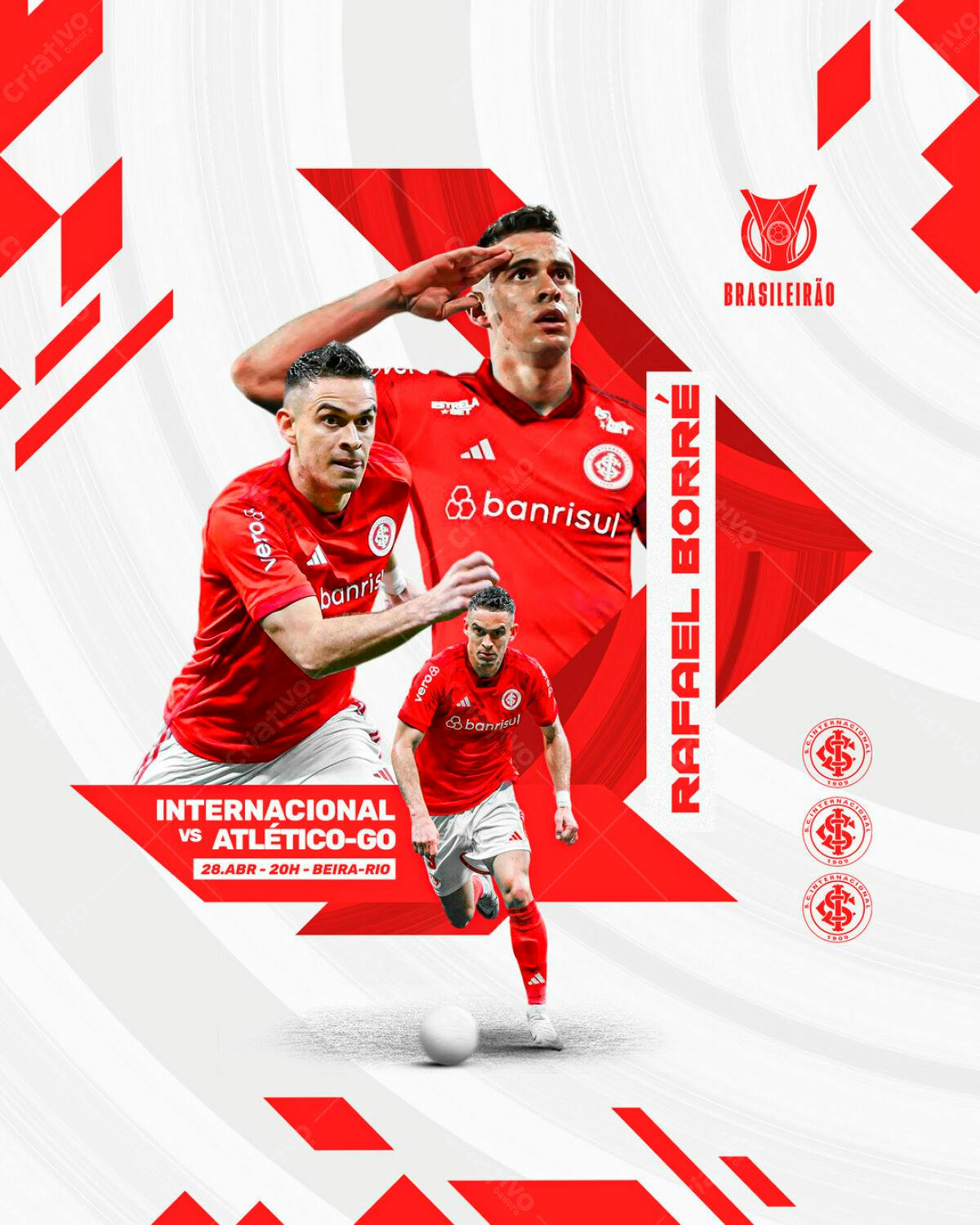 Flyer Jogo Internacional x Atlético-GO PSD Editável