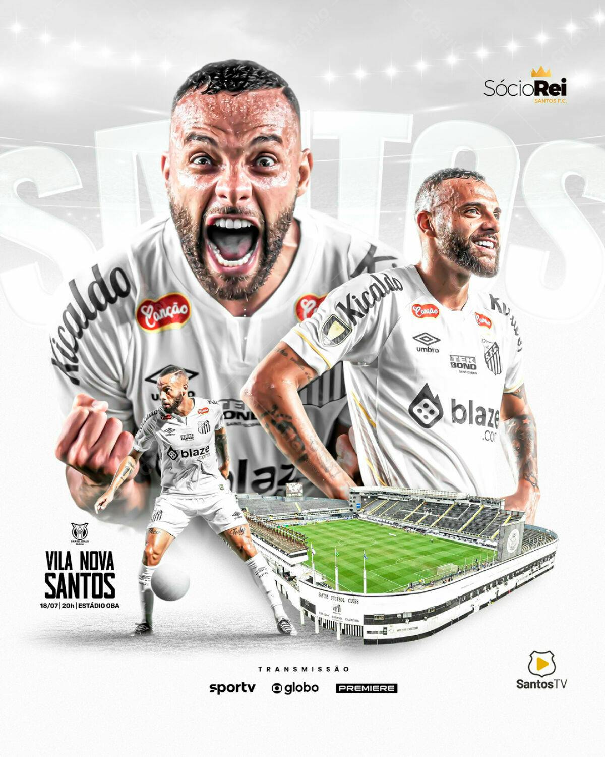 Flyer Jogo Santos FC PSD Editável