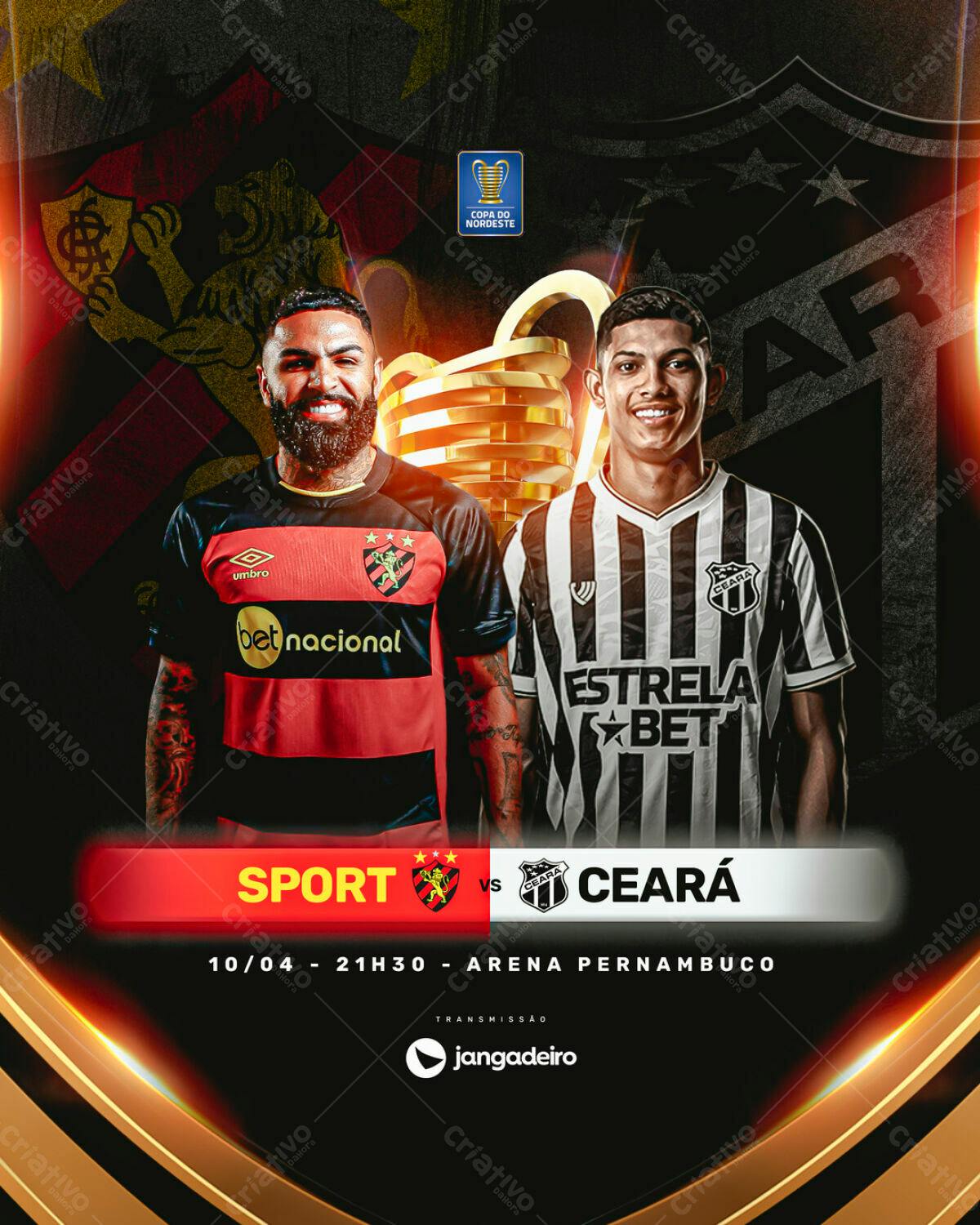 Flyer para Jogo Sport x Ceará PSD Editável