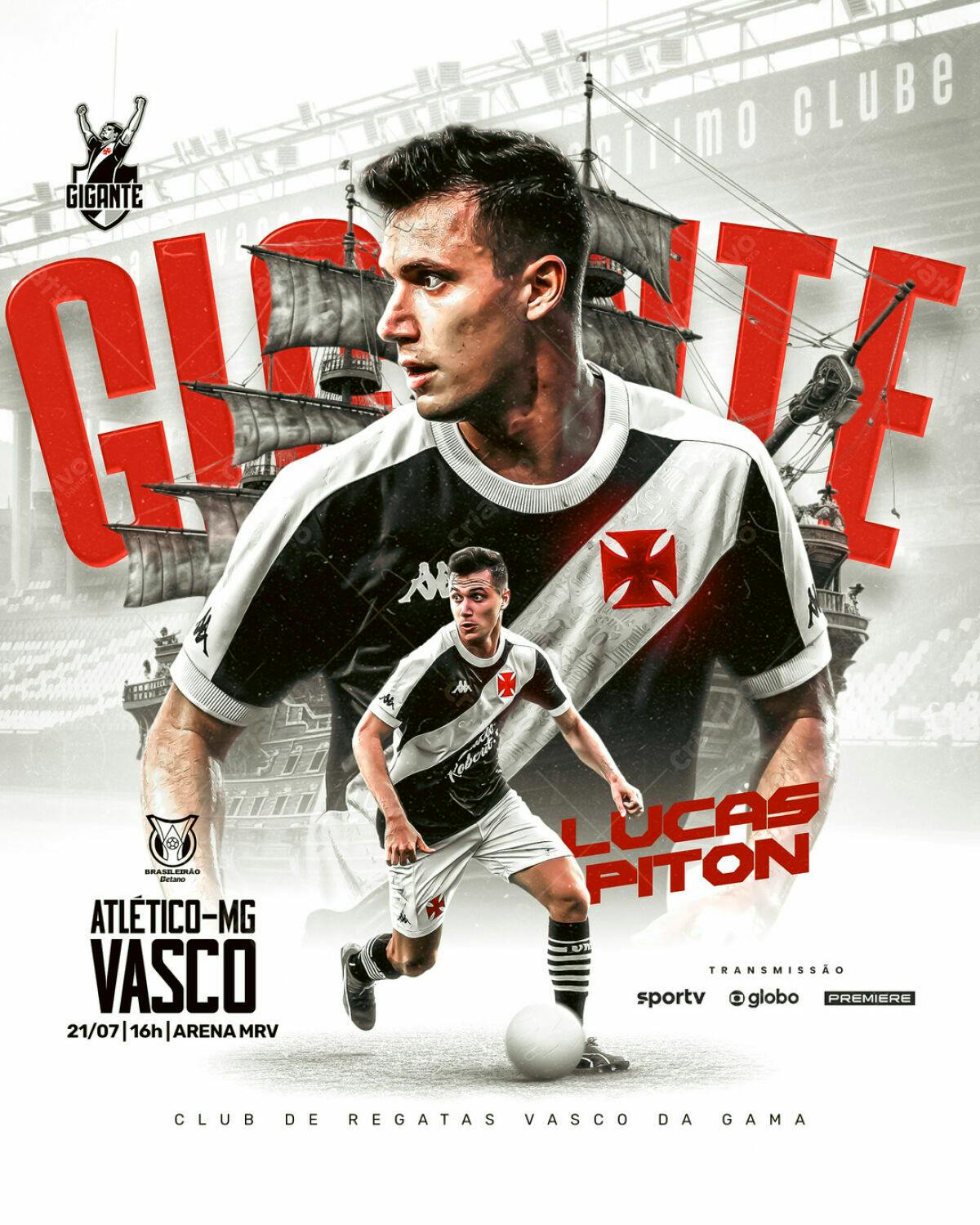 Flyer Atlético-MG x Vasco PSD Editável