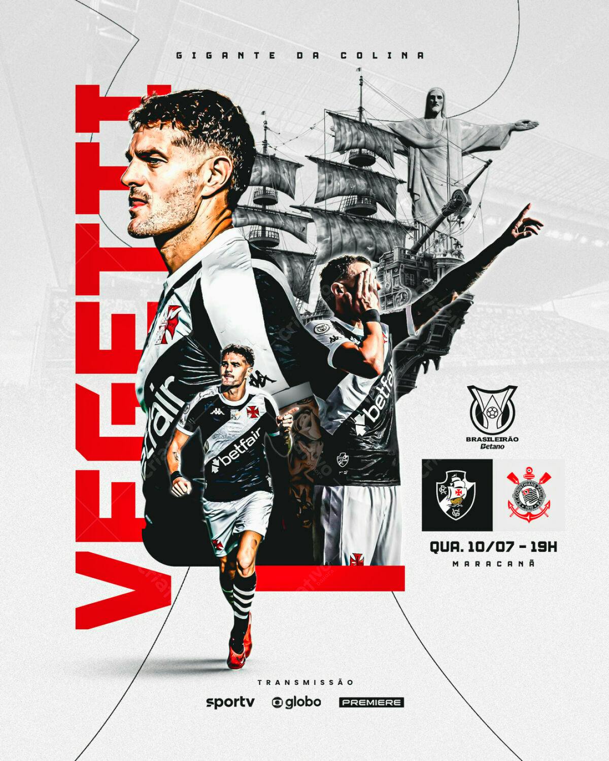Flyer Futebol Vélez - Brasileirão PSD Editável