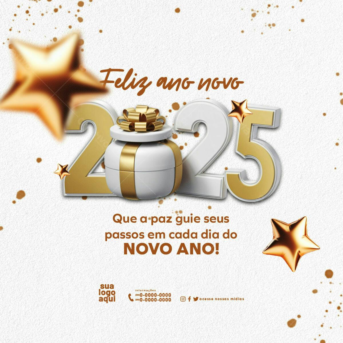 Flyer Ano Novo 2025 PSD Editável