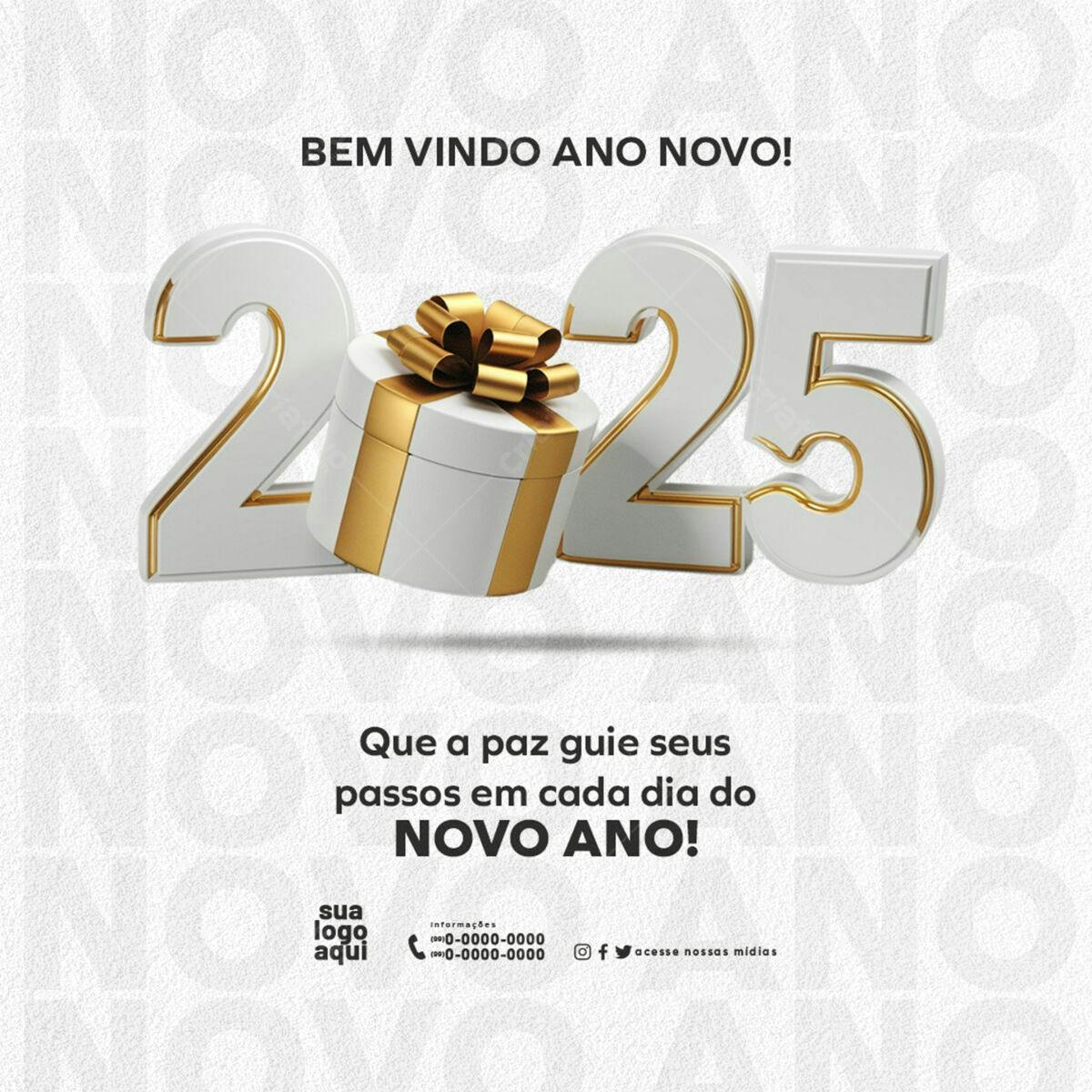 Flyer Ano Novo 2025 PSD Editável