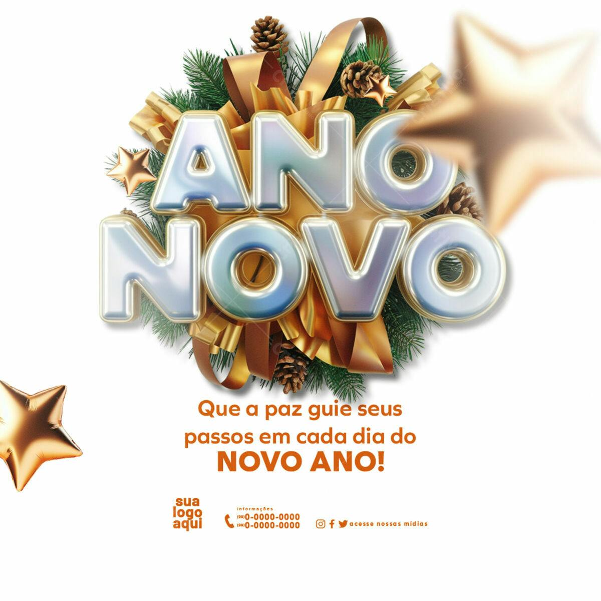 Flyer para Ano Novo PSD Editável