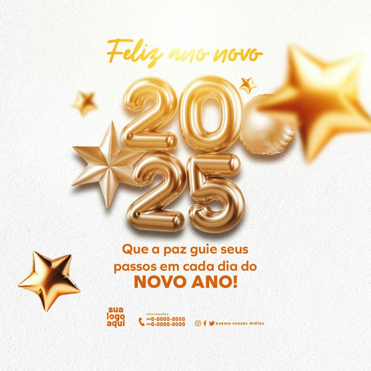 Flyer para Ano Novo PSD Editável