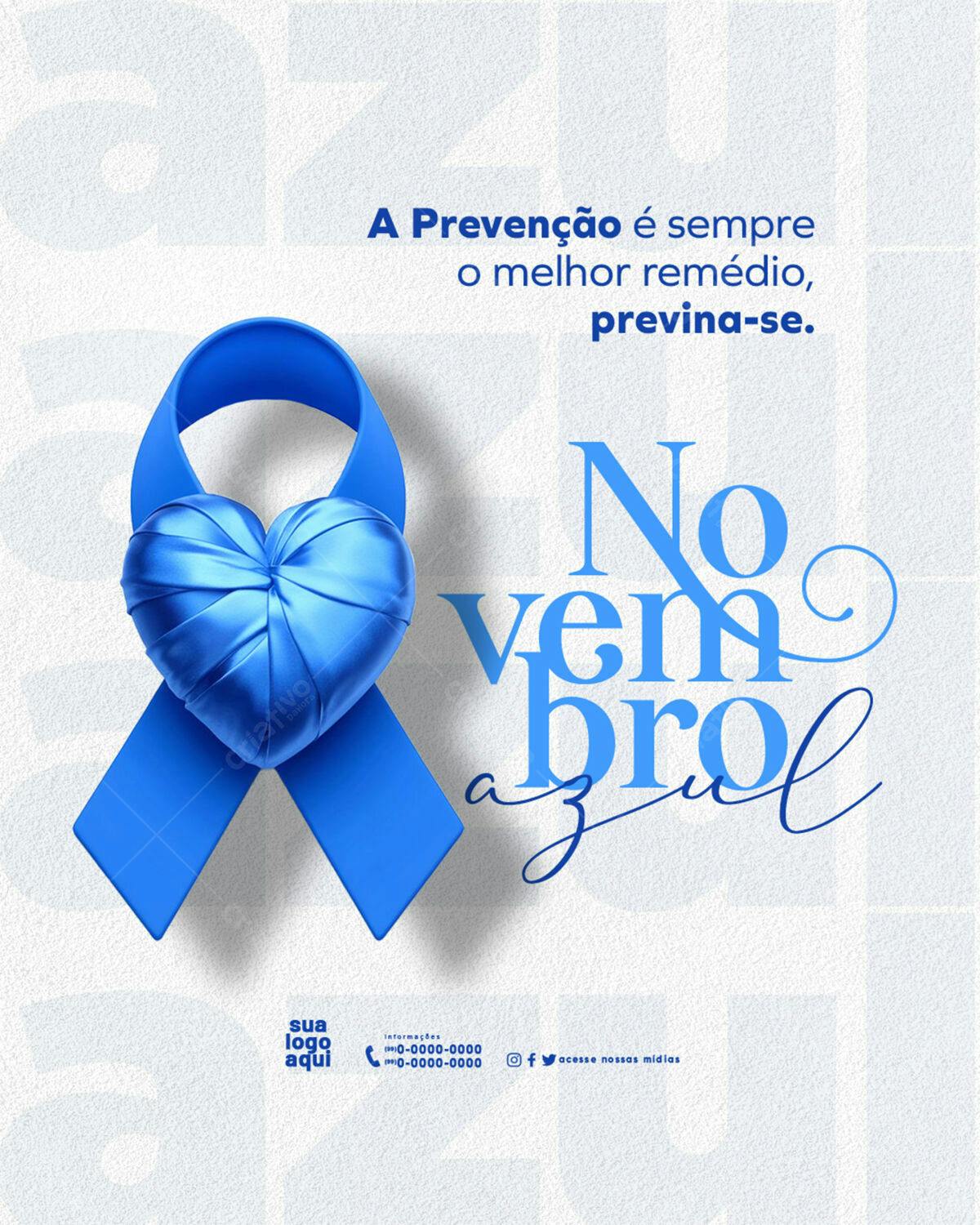 Flyer Novembro Azul PSD Editável