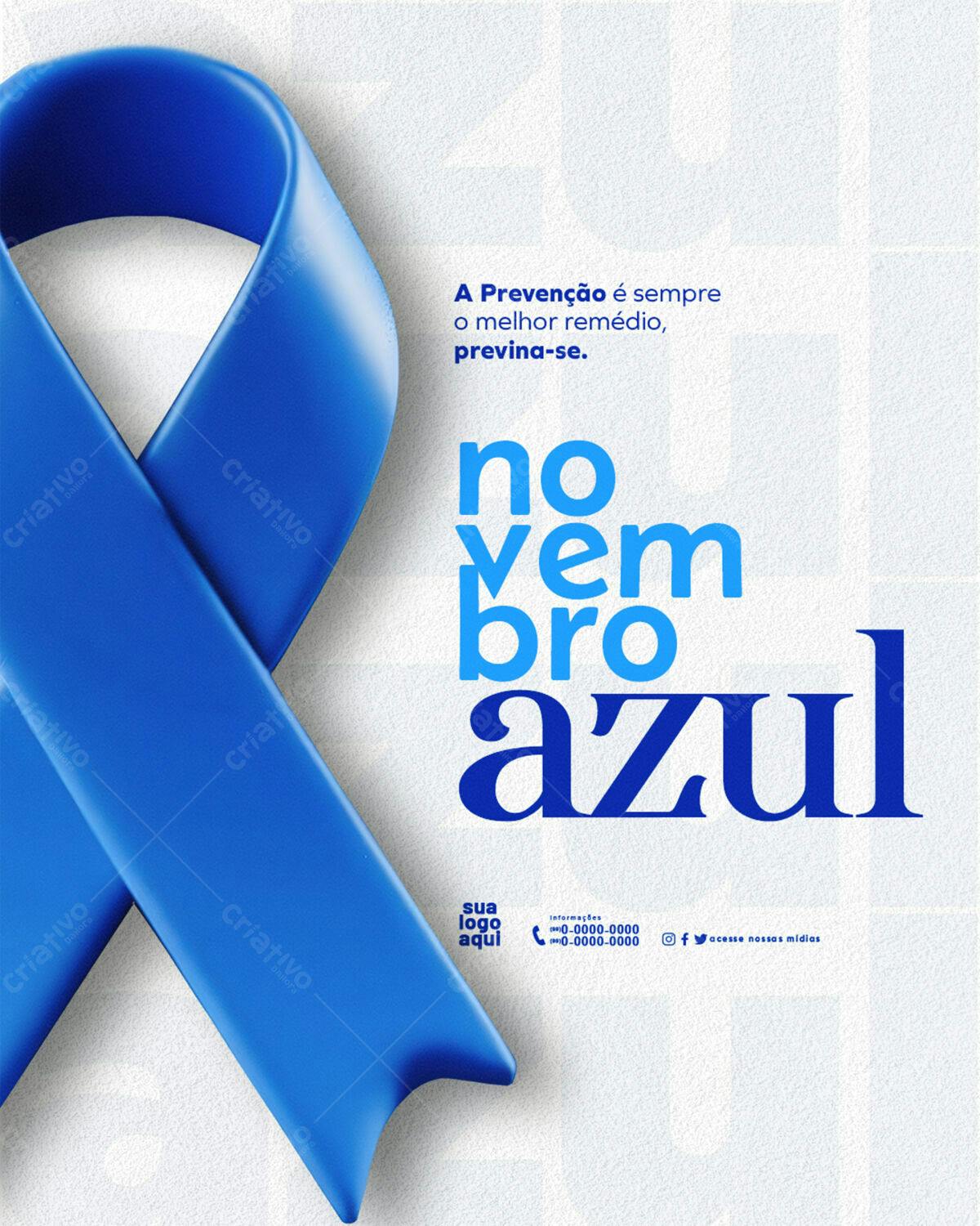 Flyer Novembro Azul PSD Editável