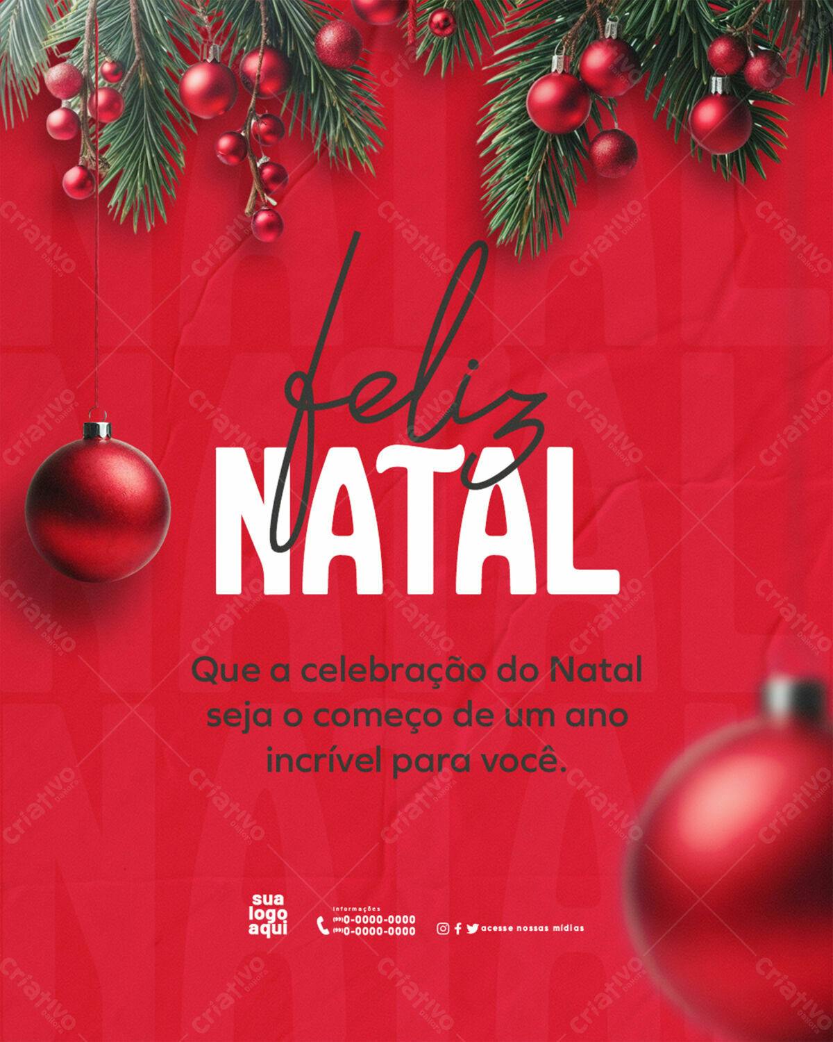 Flyer de Natal PSD Editável