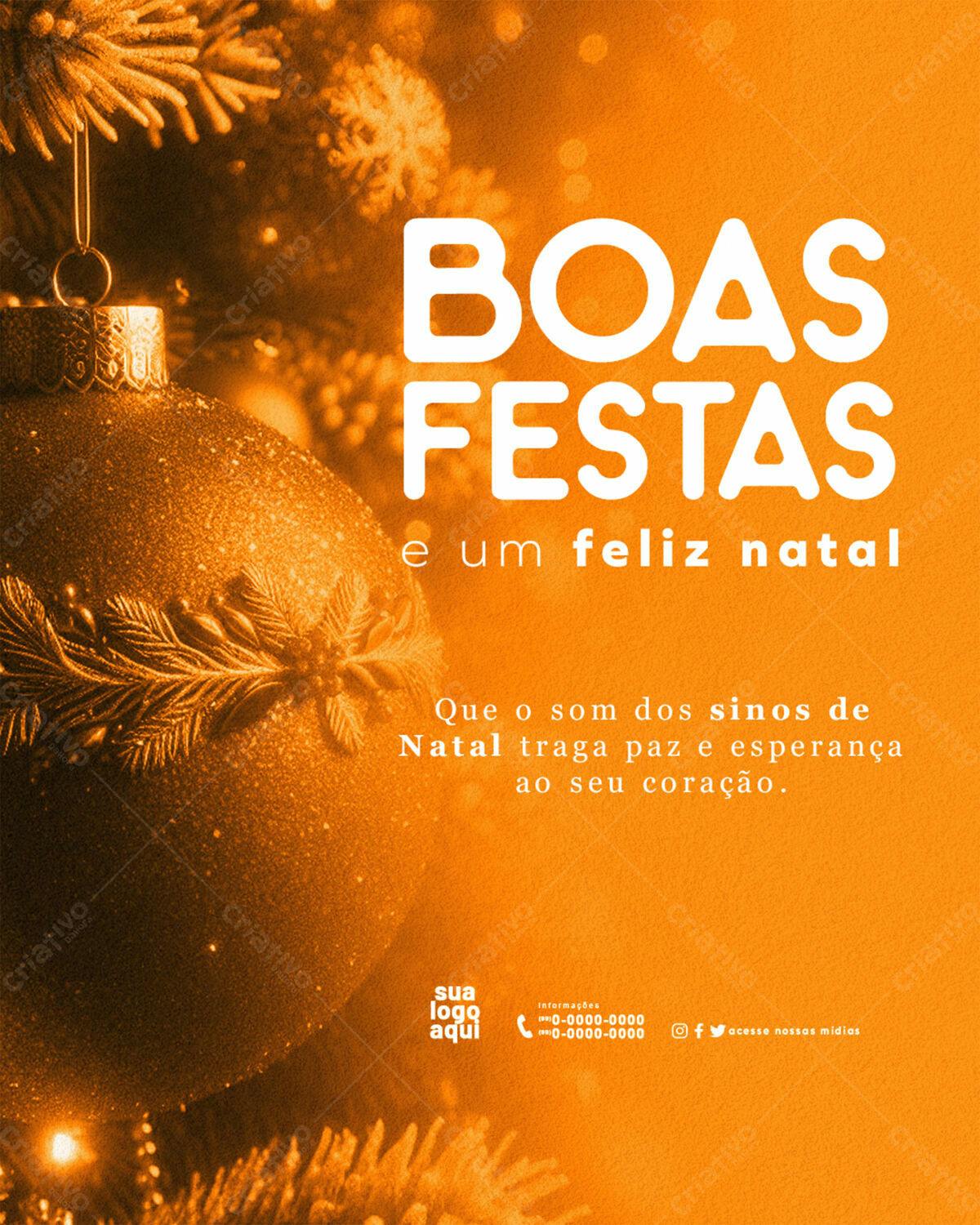 Flyer Boas Festas Natal PSD Editável