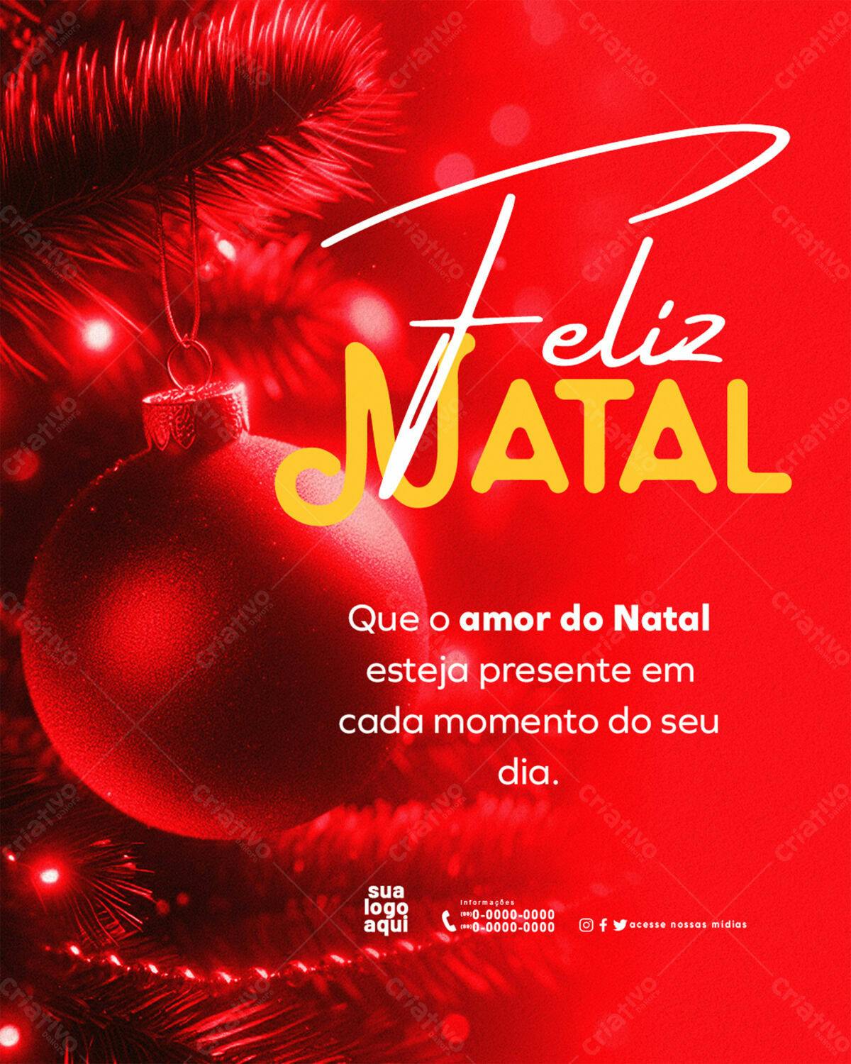 Flyer Feliz Natal PSD Editável