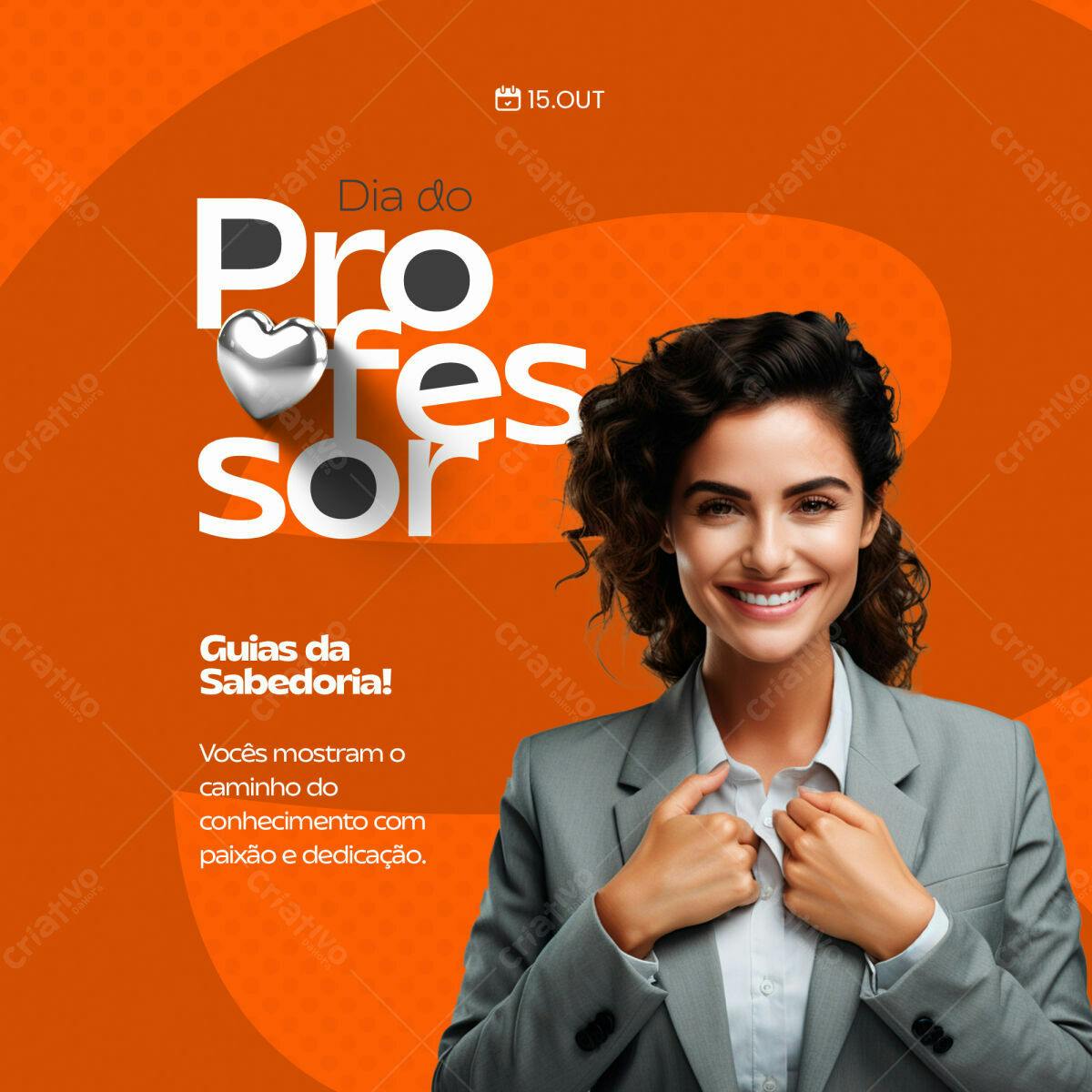 Postagem Dia do Professor PSD Editável