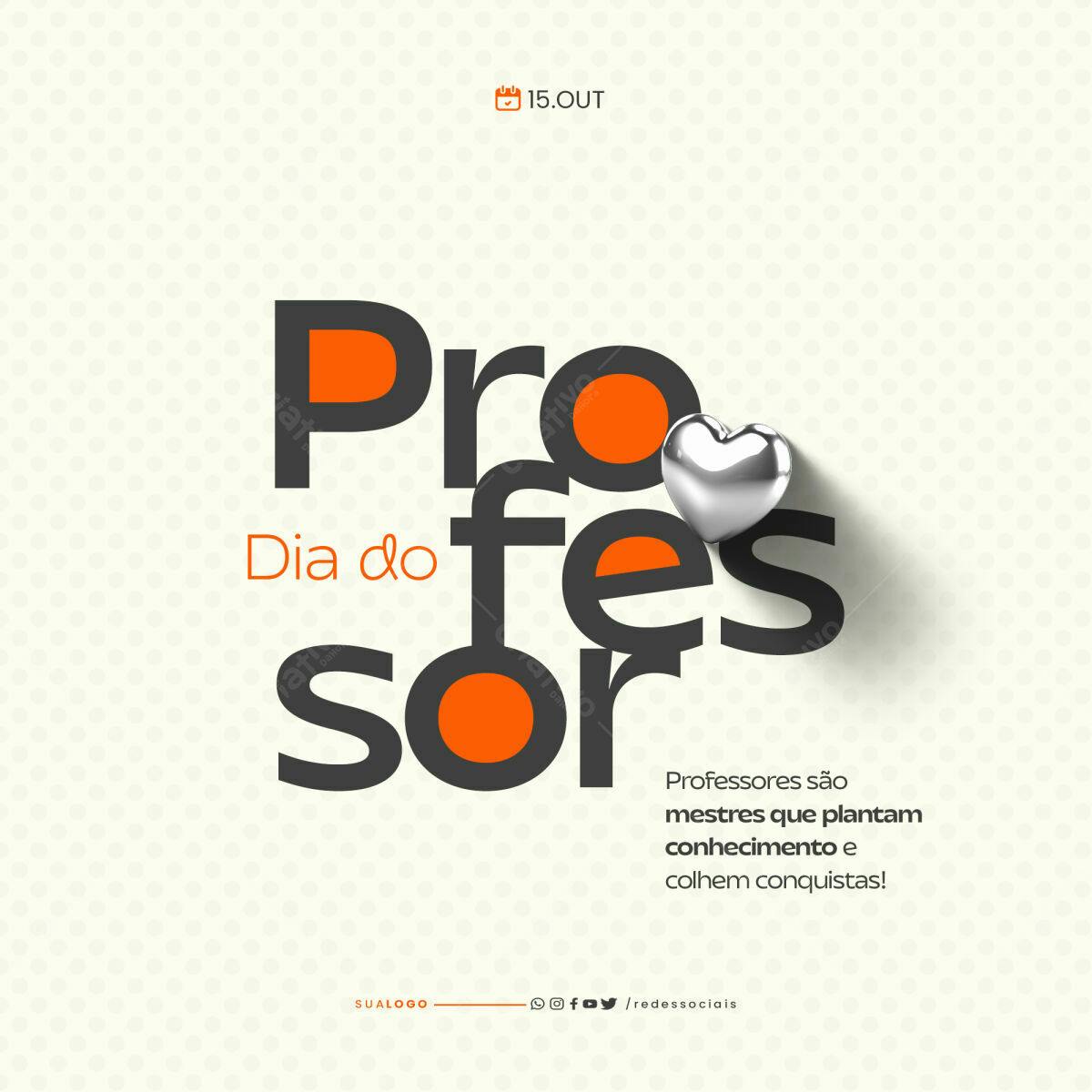 Postagem Dia do Professor PSD Editável