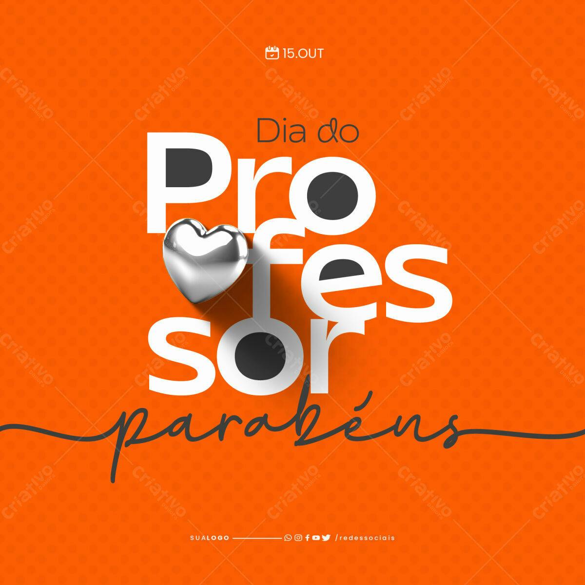 Postagem Dia do Professor PSD Editável