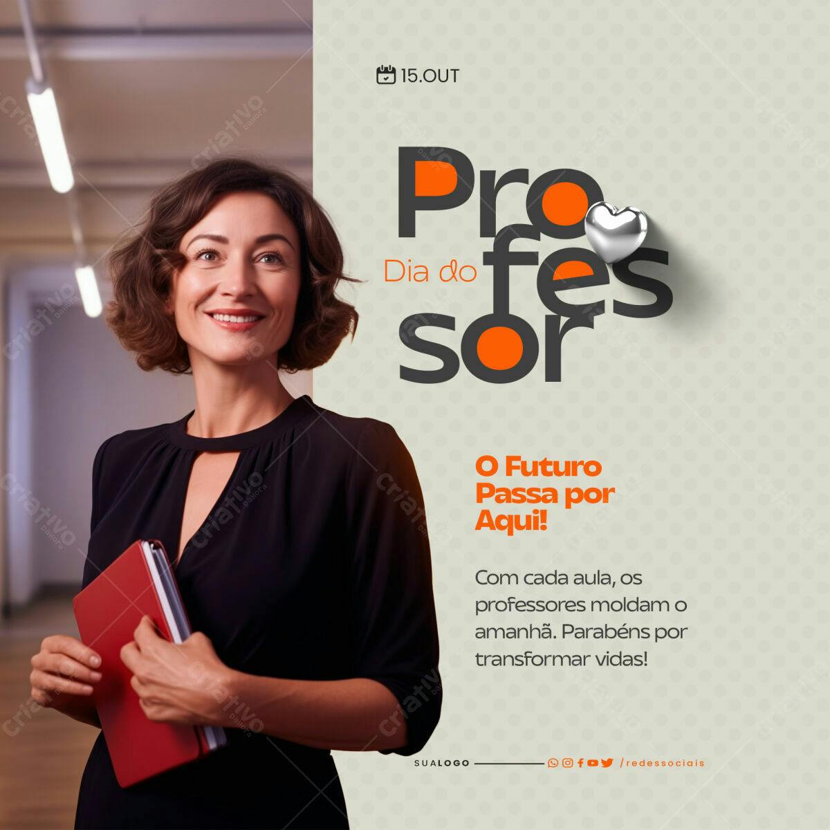 Postagem Dia do Professor PSD Editável