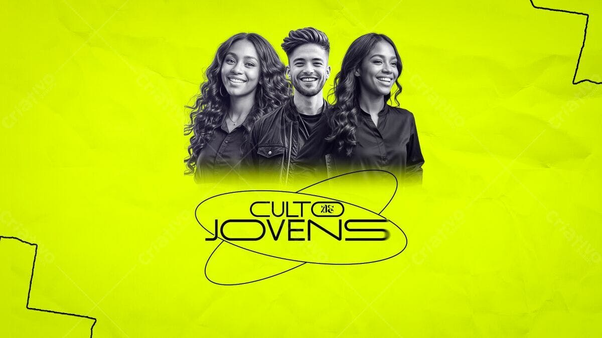 Flyer para Culto de Jovens PSD Editável