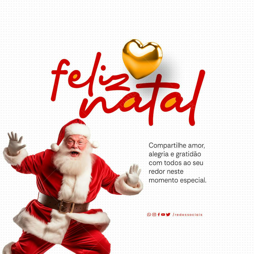 Social Media Feliz Natal Alegria E Gratidão