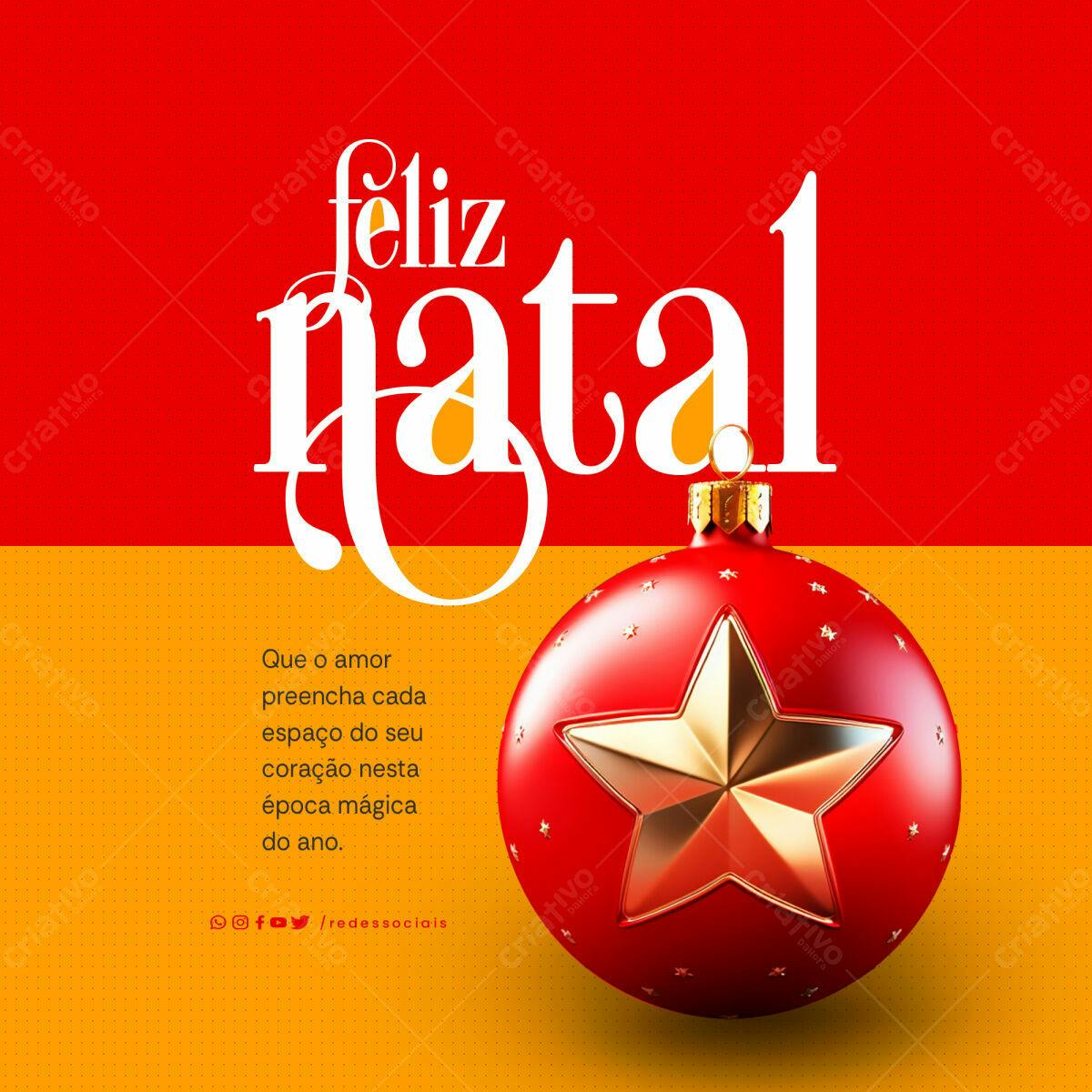 Postagem de Natal PSD Editável
