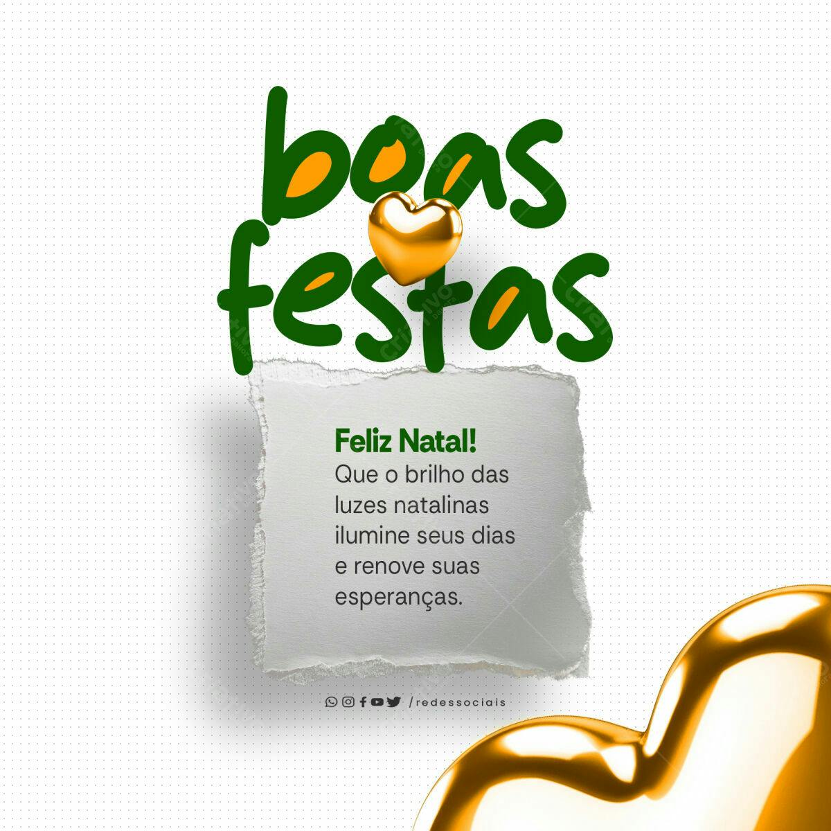 Postagem Boas Festas Natal PSD Editável