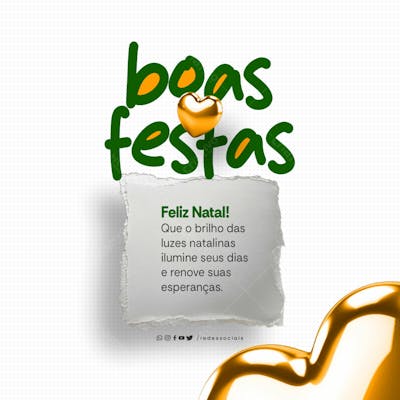Social Media Feliz Natal Luzes Natalinas