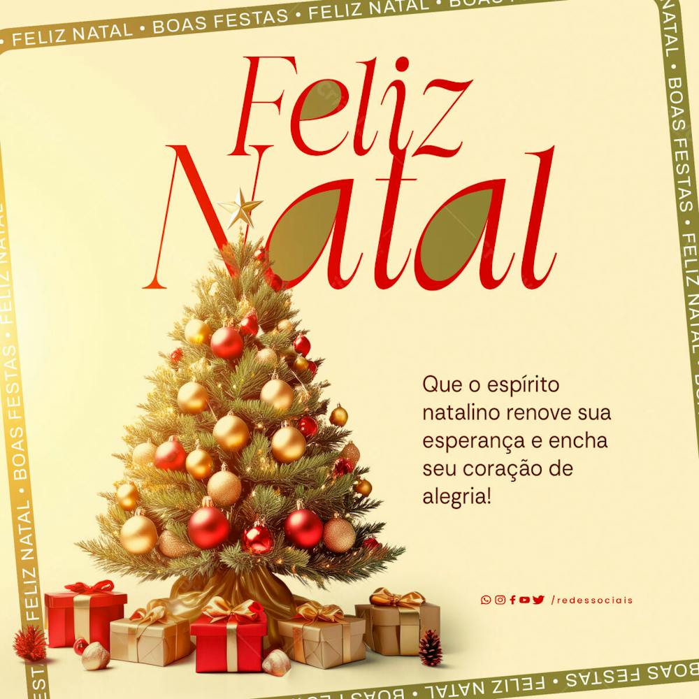 Social Media Feliz Natal Renove Sua Esperança