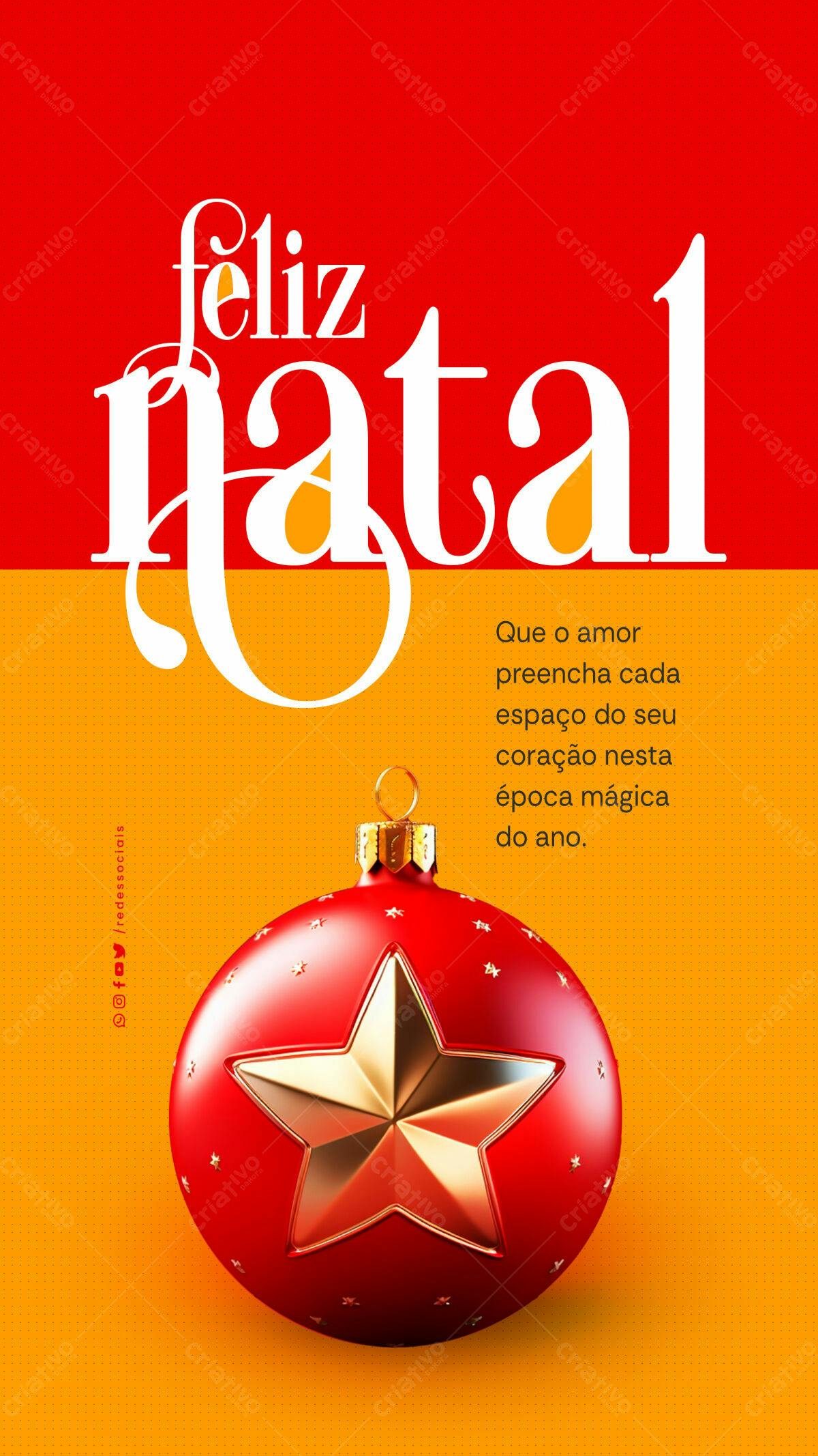 Flyer Feliz Natal PSD Editável