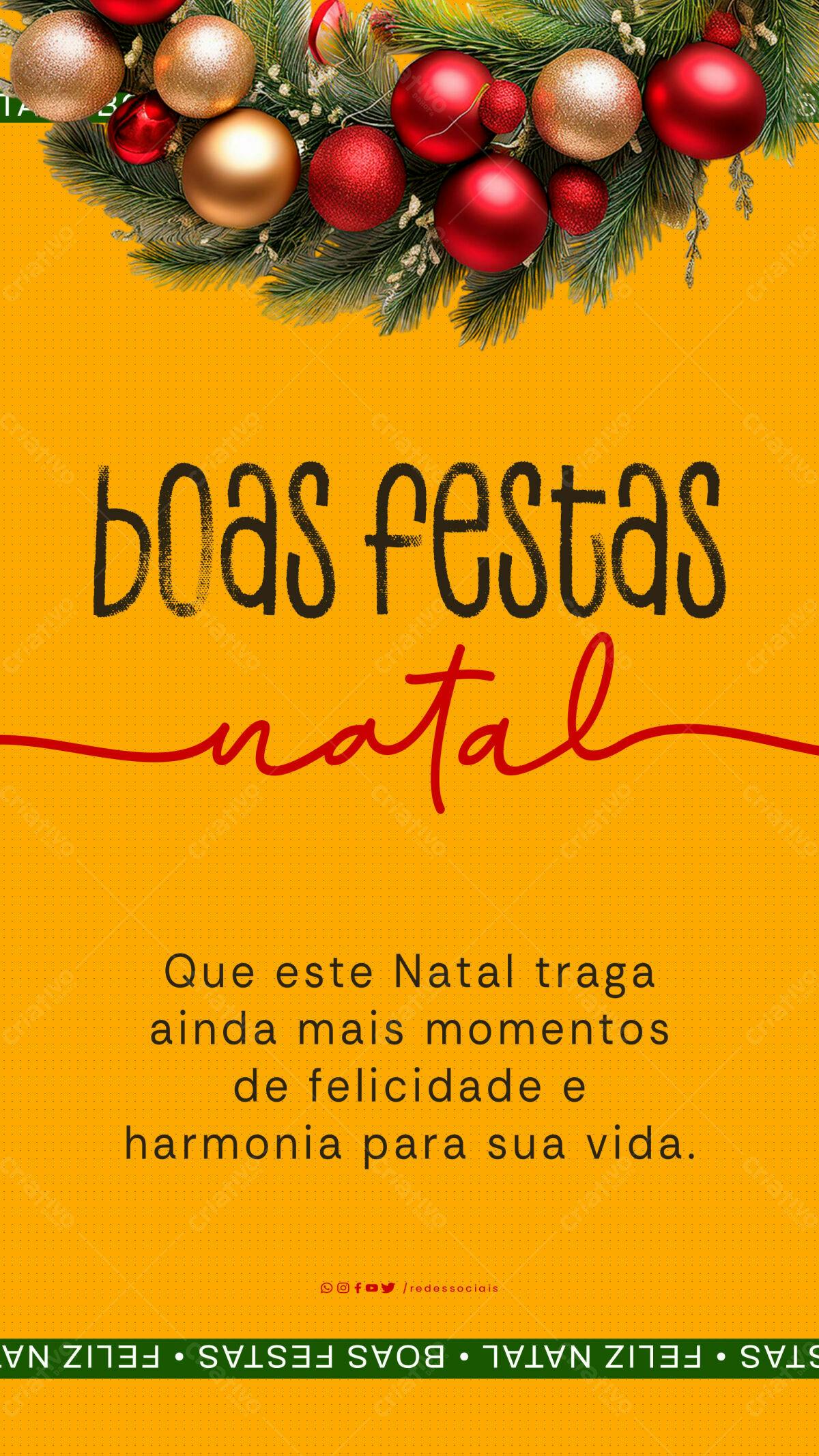 Postagem Boas Festas Natal PSD Editável