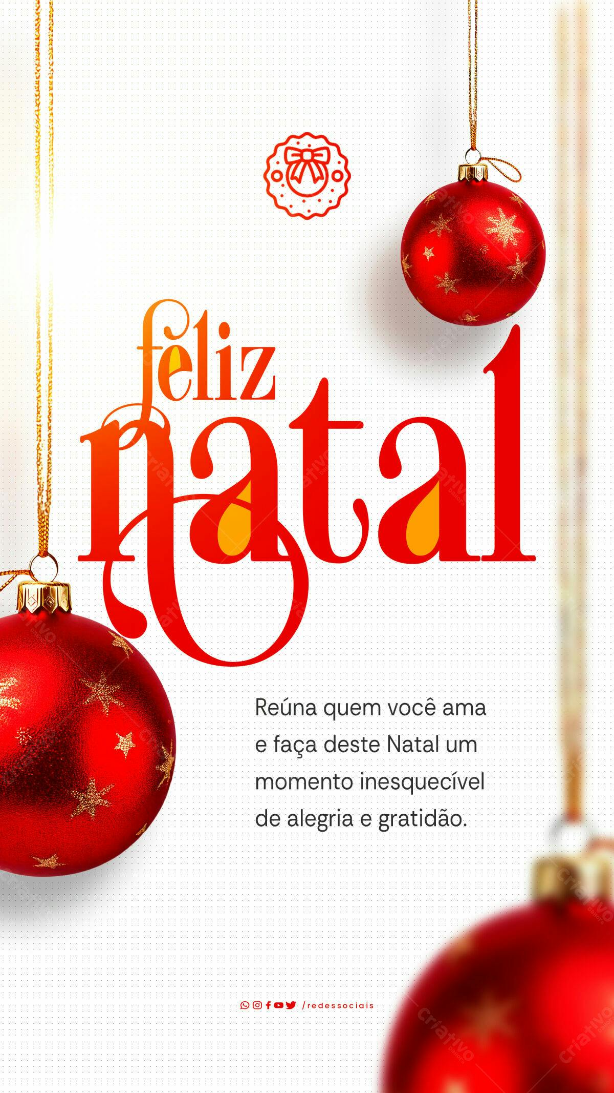 Post para Redes Sociais Natal PSD Editável