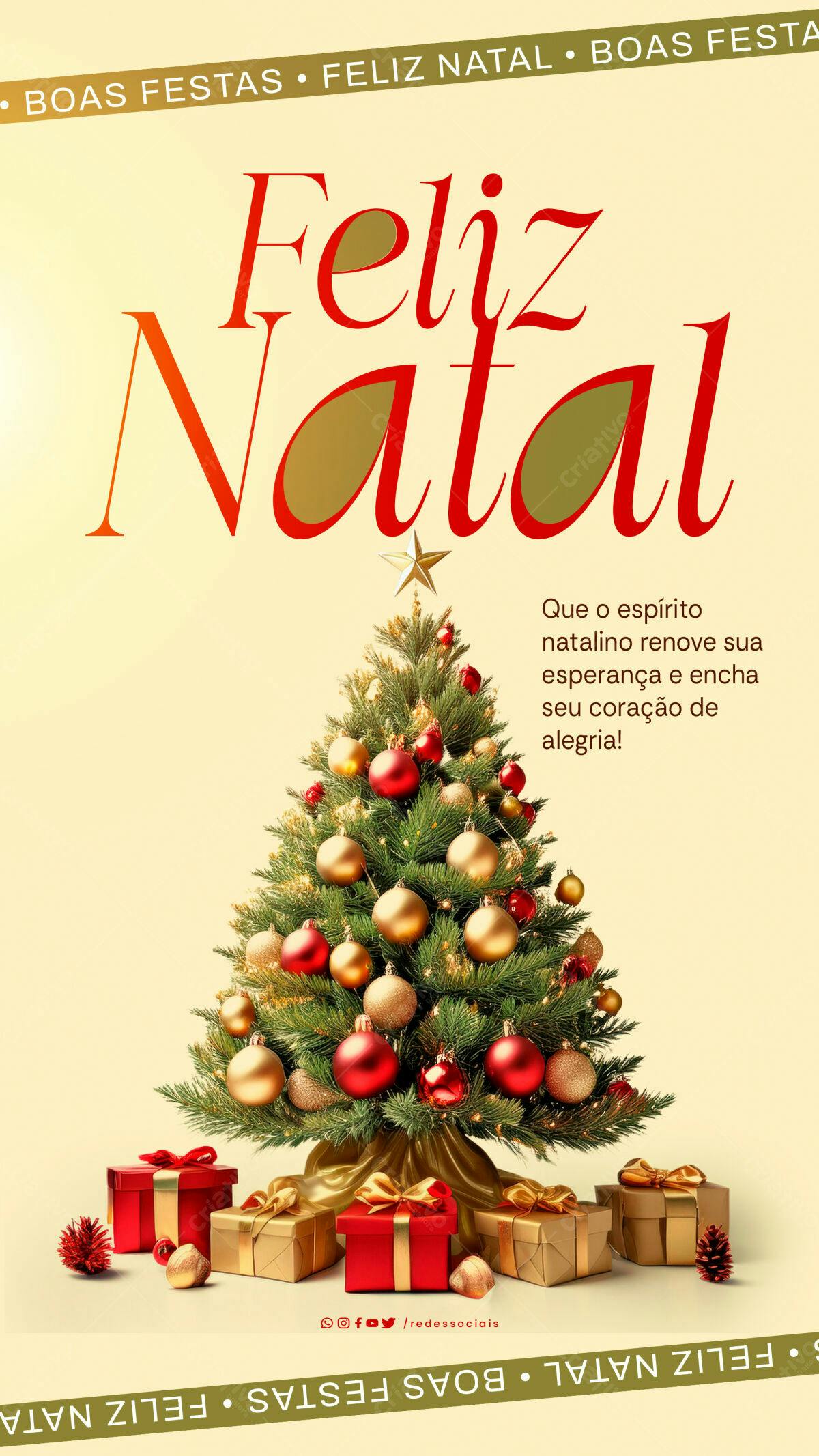 Postagem Feliz Natal PSD Editável