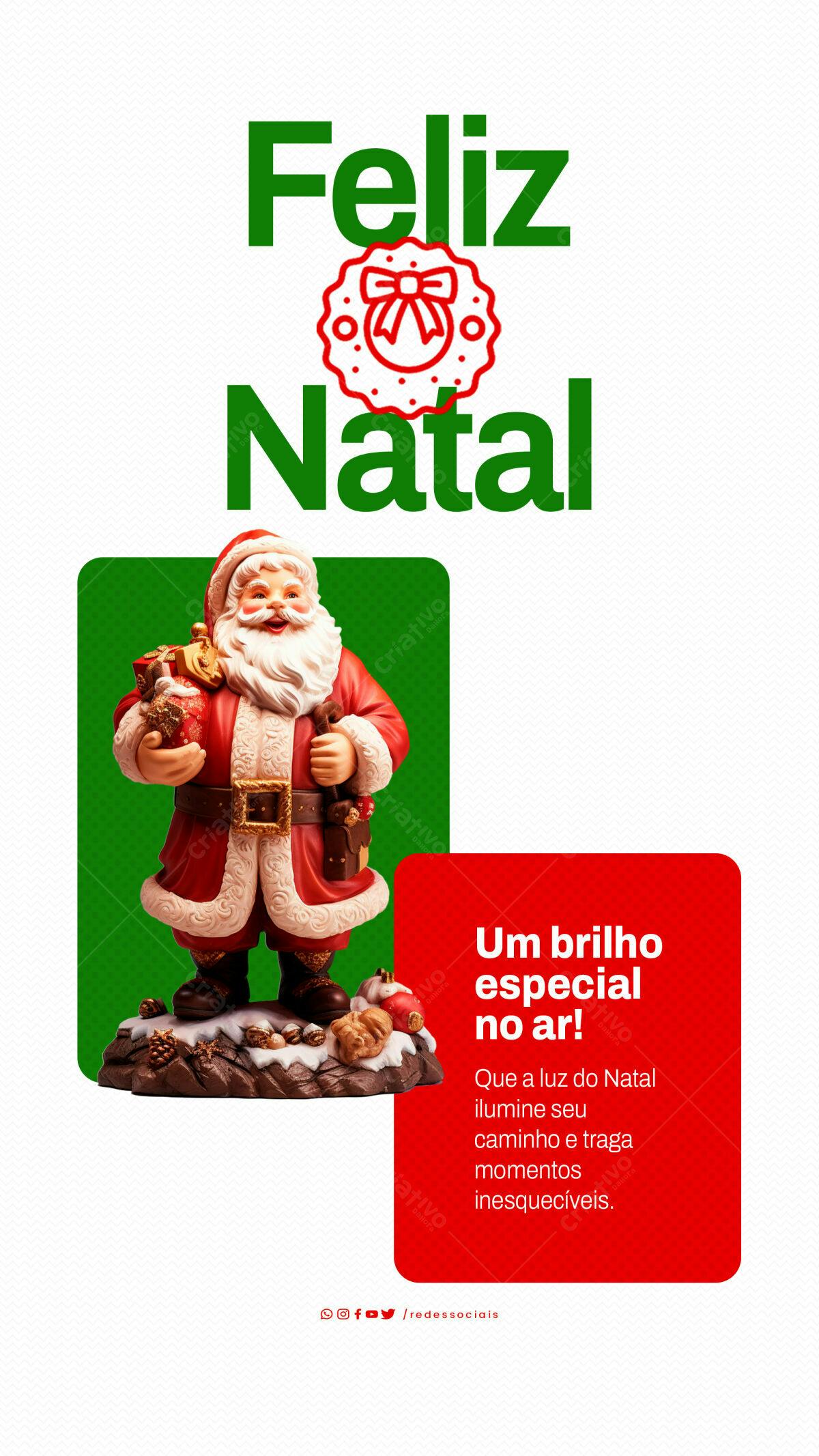 Flyer de Natal com Papai Noel PSD Editável