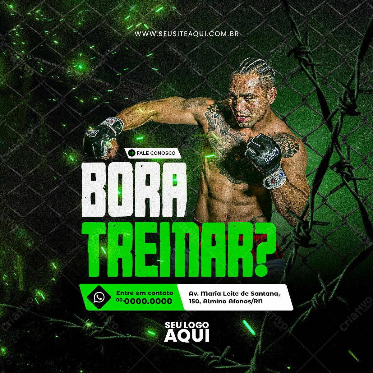 Flyer para Academia de MMA PSD Editável