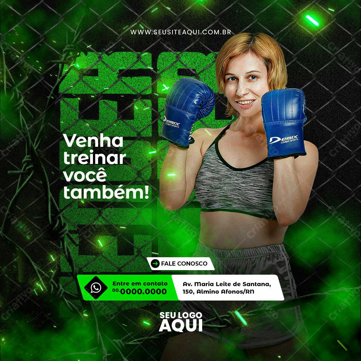 Flyer para Academia de Boxe PSD Editável