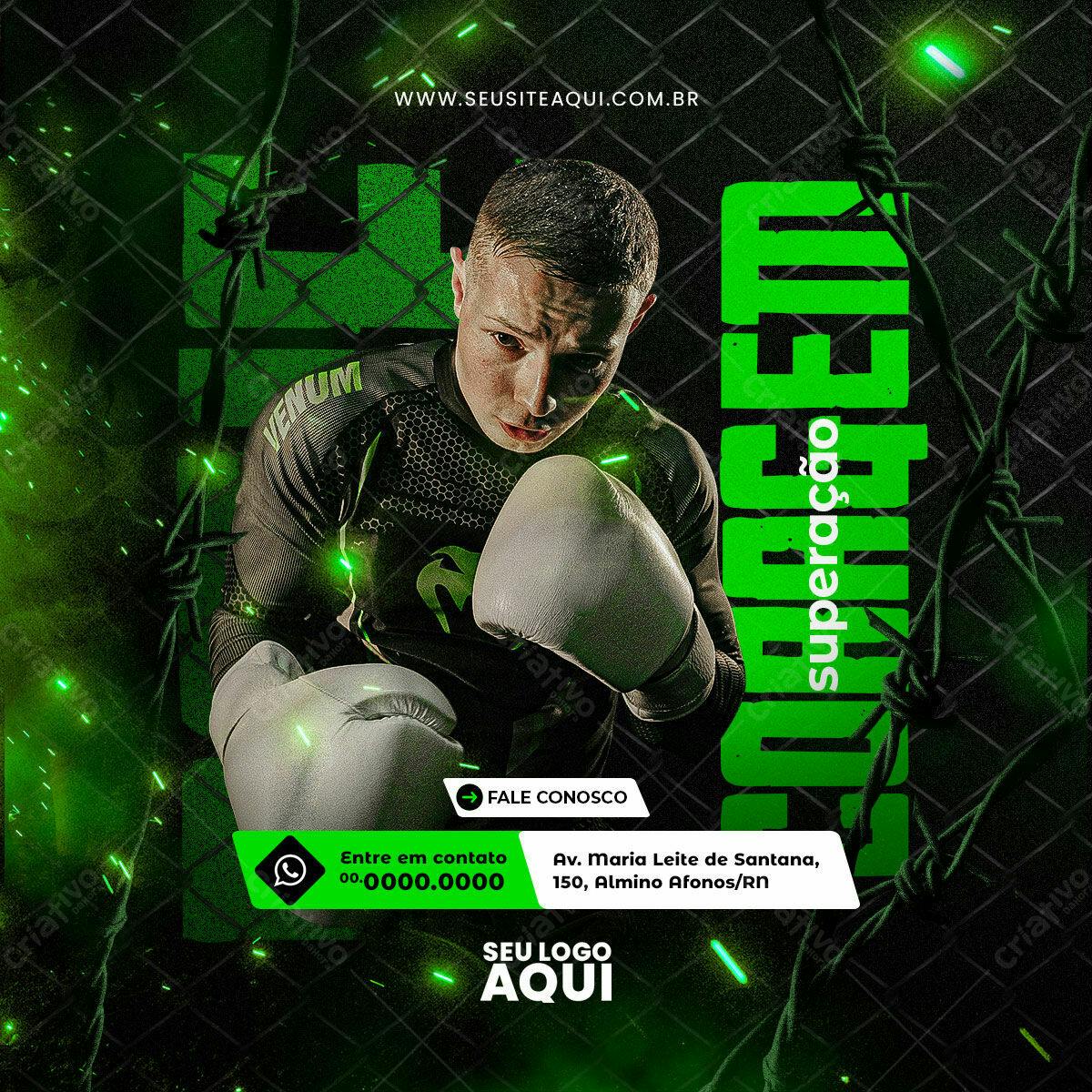 Flyer Evento de Boxe PSD Editável