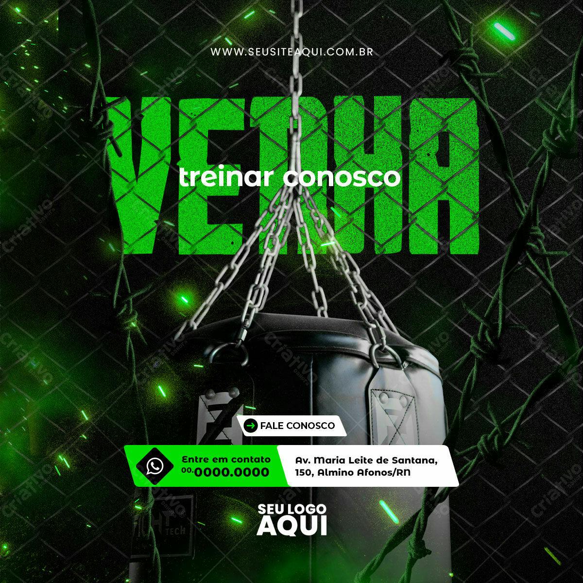 Flyer Academia Treino Pesado PSD Editável