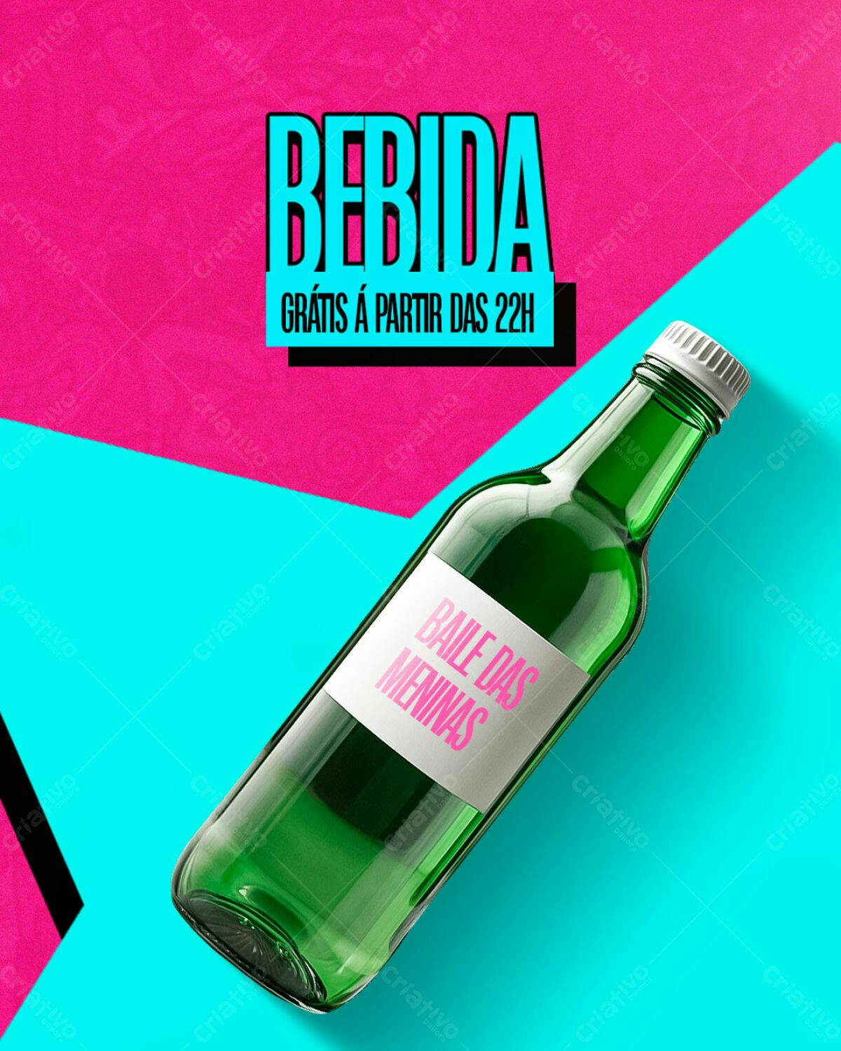 Flyer Baile das Meninas PSD Editável
