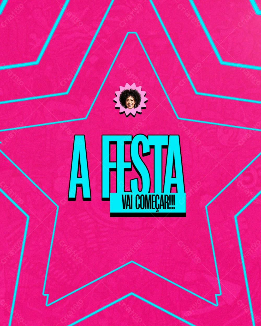 Flyer Evento A Festa Vai Começar Psd Editável